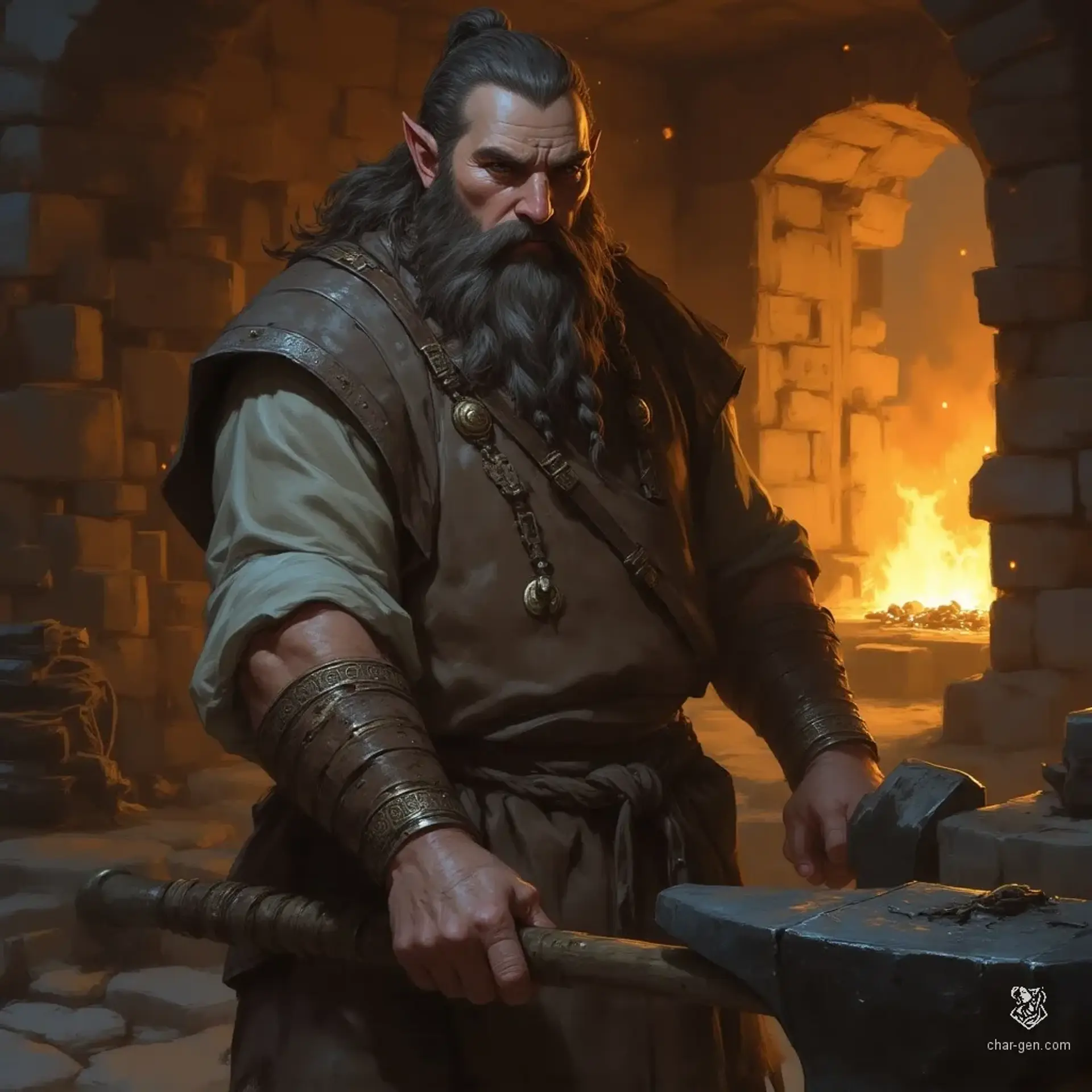 Bromli Ironbrow - AI-generated fantasy NPC