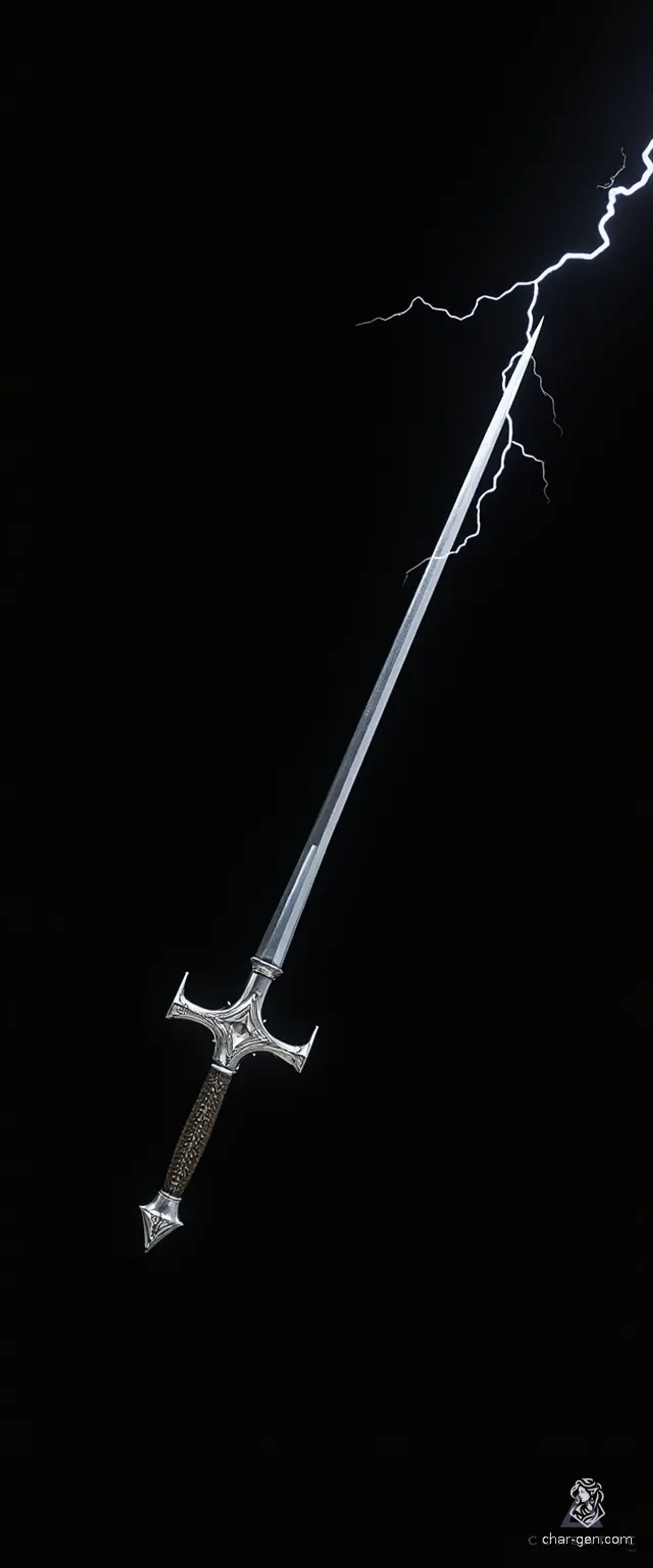 The Lightning Crystal Sword crackles with raw energy, its blade forged from a rare blue crystal that pulsates with a heartbeat of thunder. Wielded by a valorous warrior, it channels the power of storms, unleashing devastating bolts of lightning upon foes while illuminating the darkness with its ethereal glow.