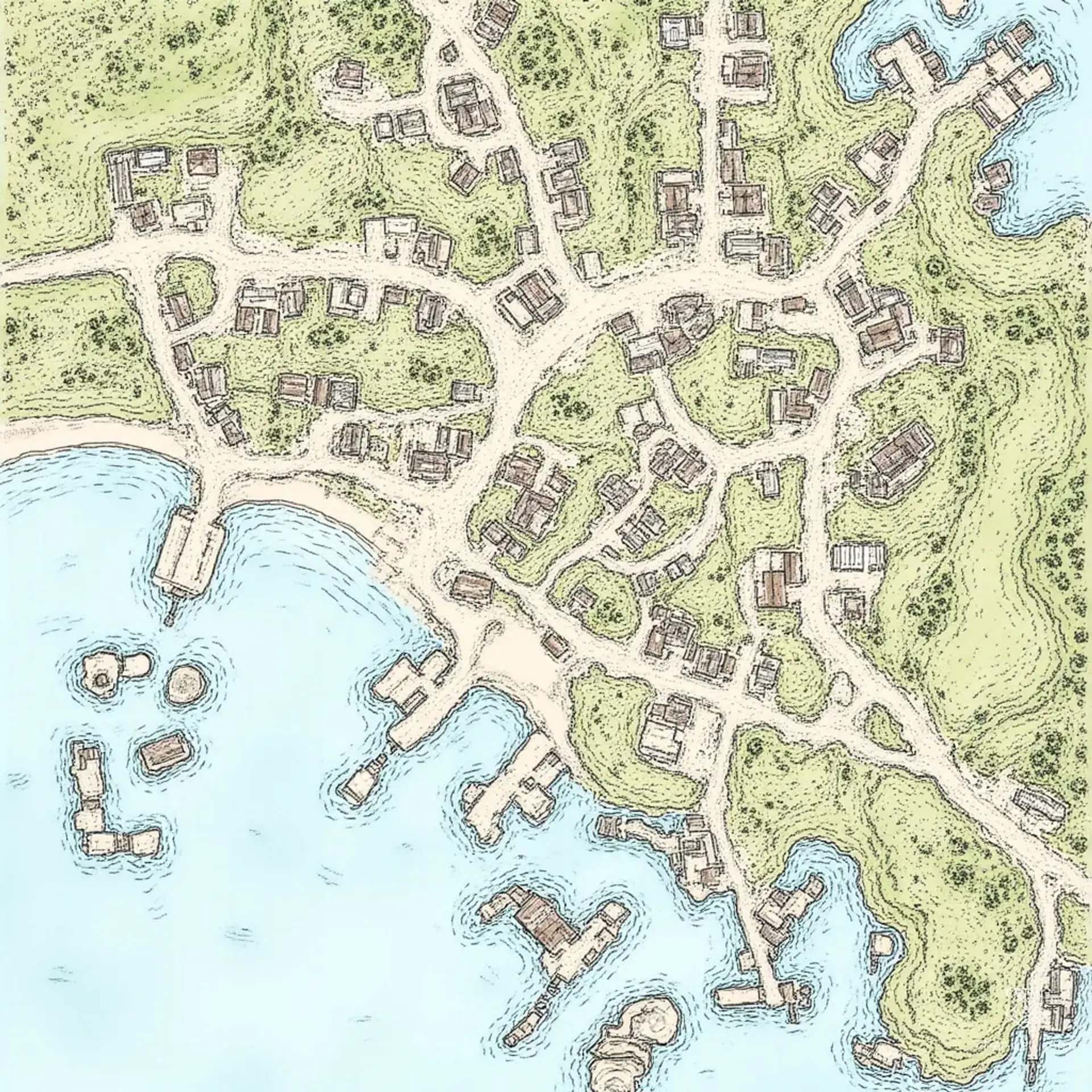 Brinegard - AI-generated fantasy Settlement