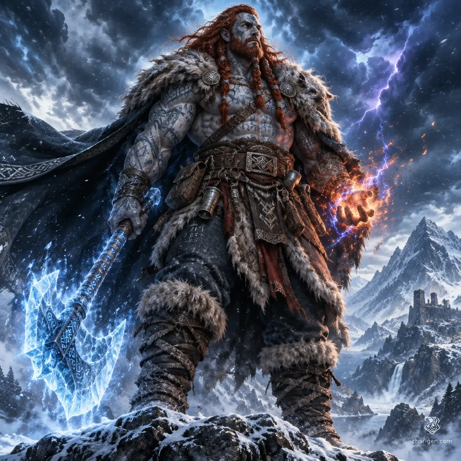 Alibjørn Érikur Lætning Öskallsson - AI-generated fantasy Character