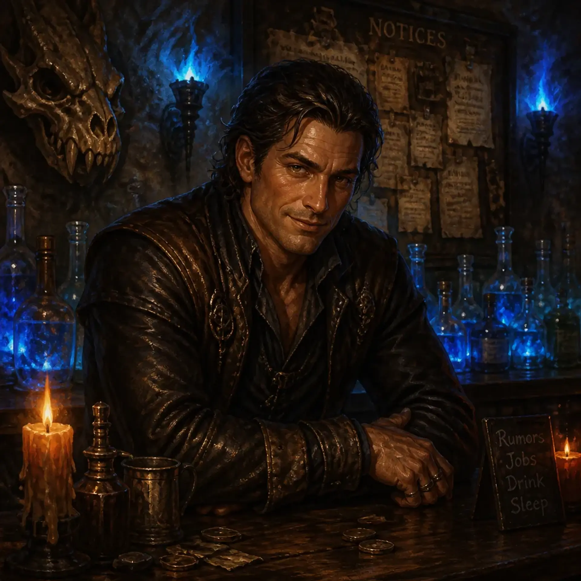 The Gilded Ghoul - AI-generated fantasy Tavern