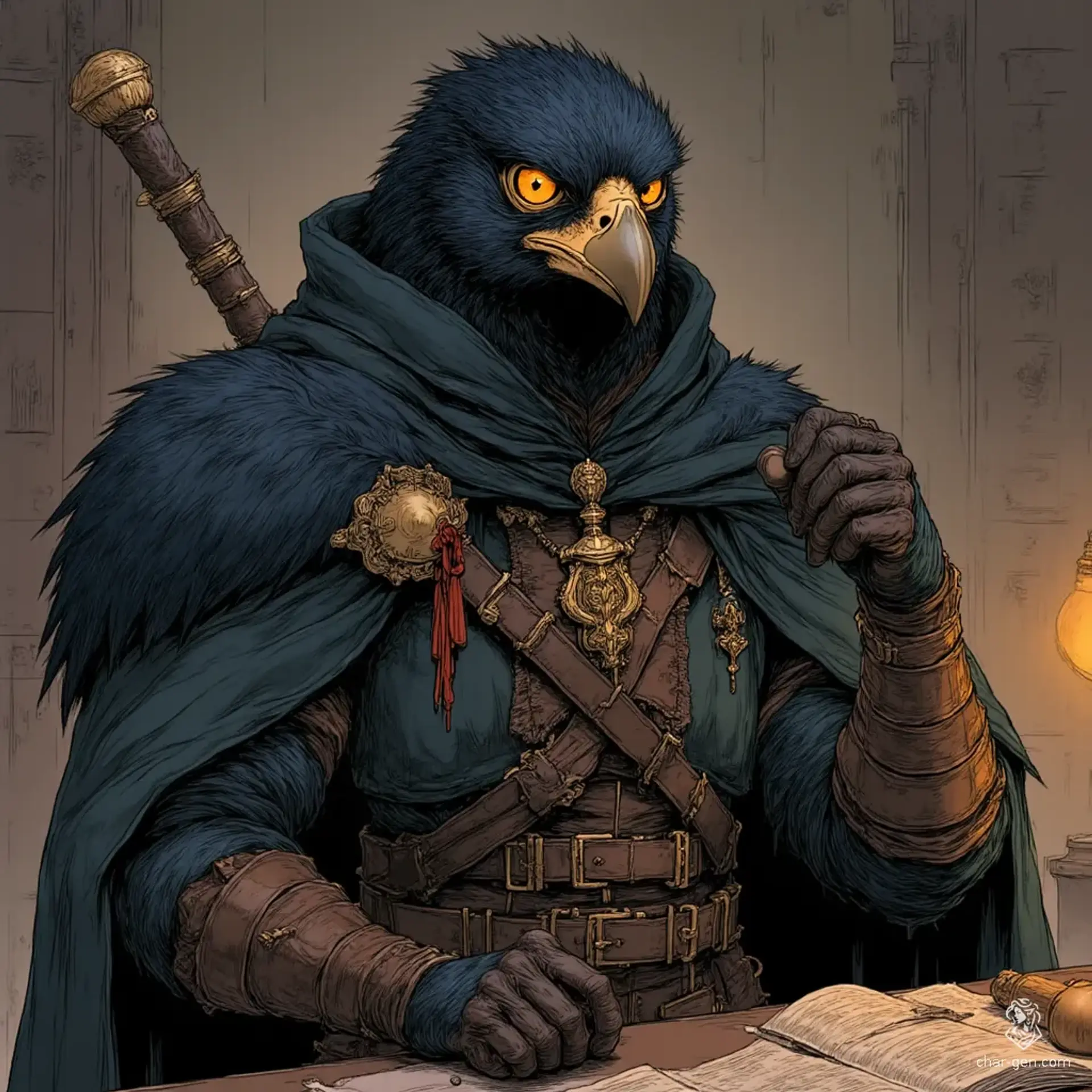 Veshriel Quillmark - AI-generated fantasy NPC