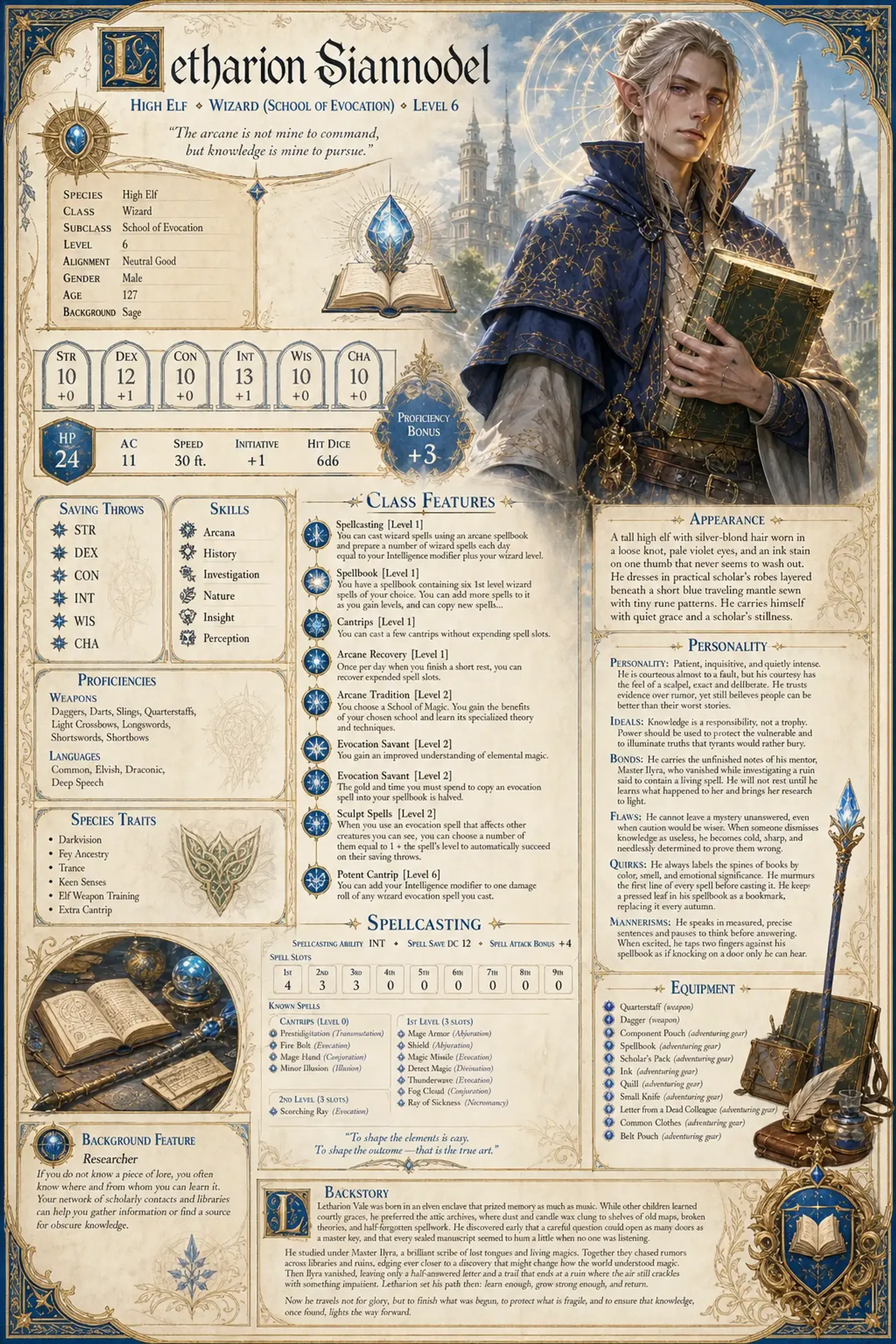 Character Sheet