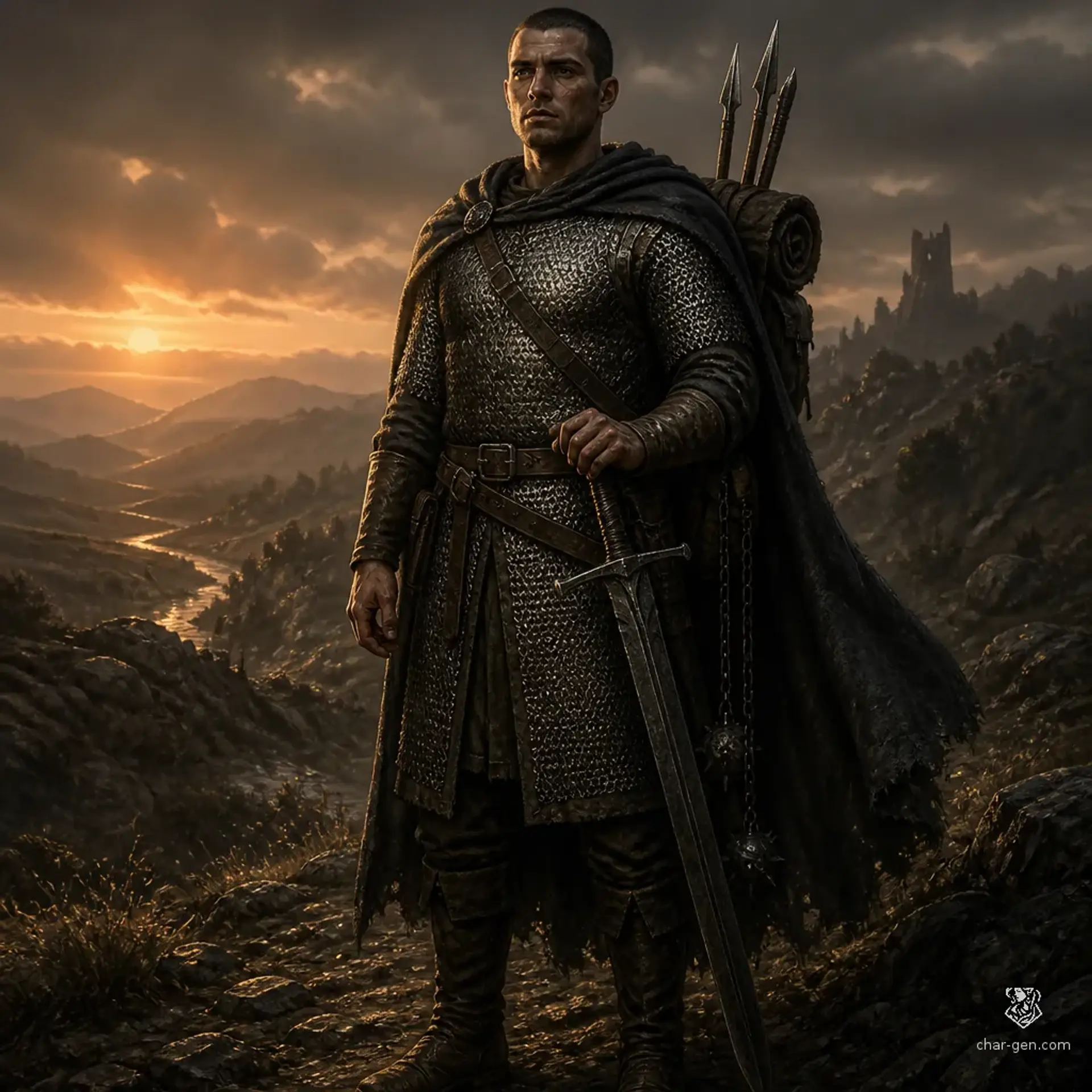 Bren Vale - AI-generated fantasy Character