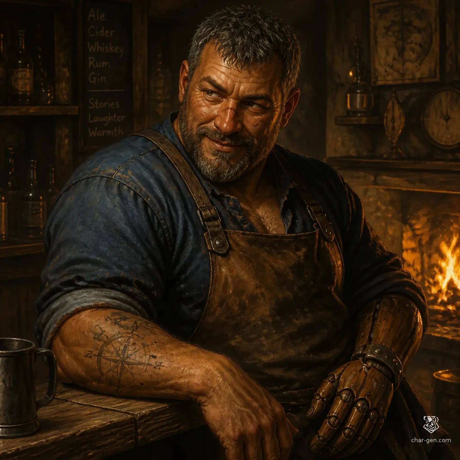 Barnaby 'The Wheel' Stout - AI-generated fantasy NPC