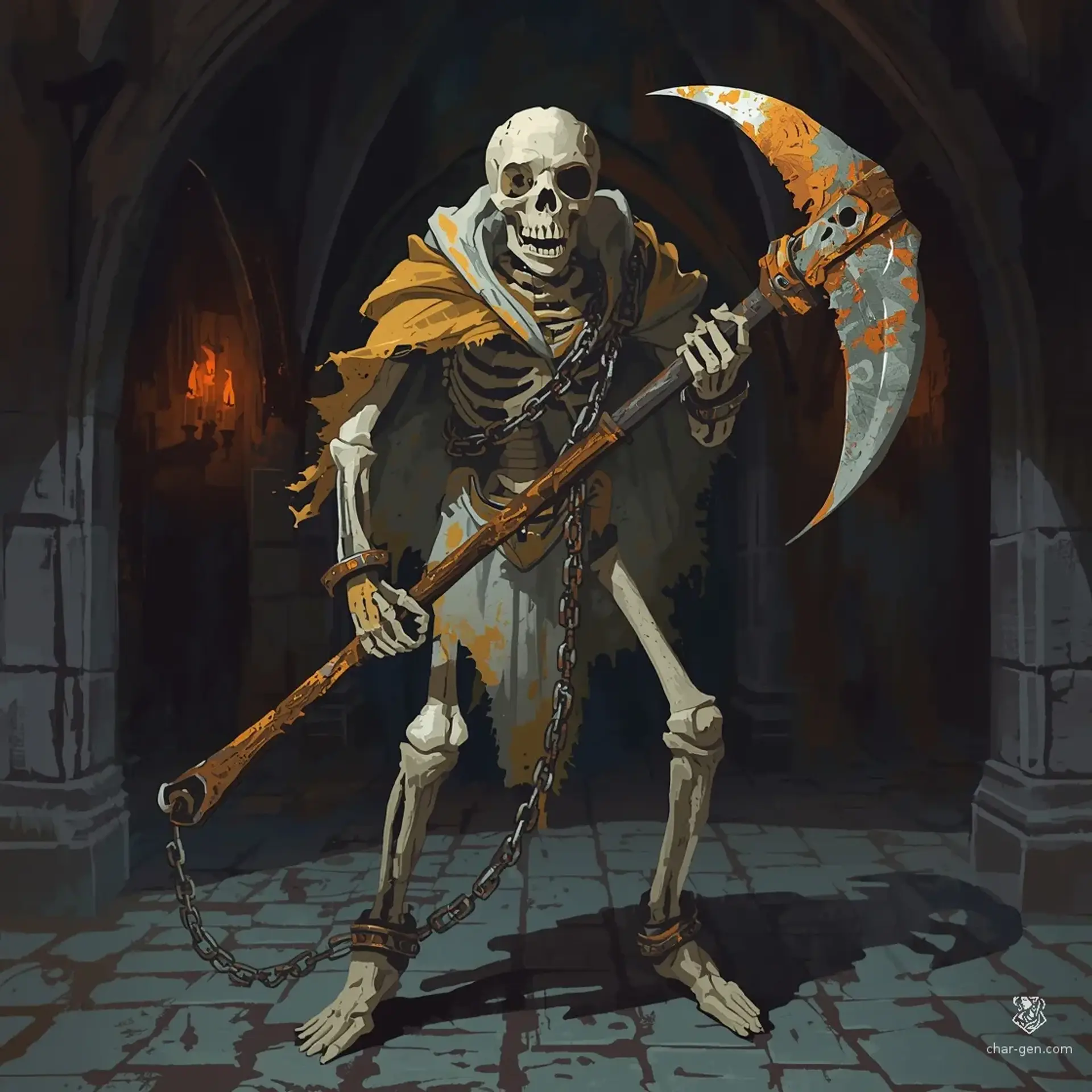 Ironshackle Skeleton Sentinel | Fantasy Monster Generated by CharGen