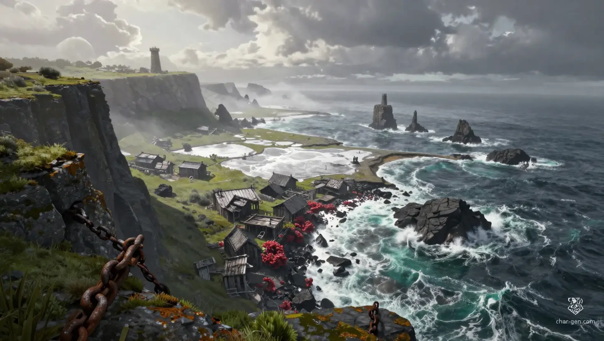 The Salt-Sown Coast | Fantasy Region Generated by CharGen