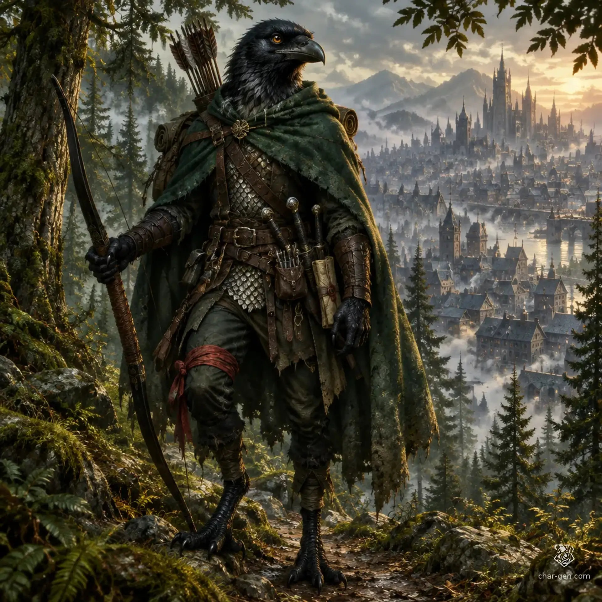 CROW - AI-generated fantasy Character
