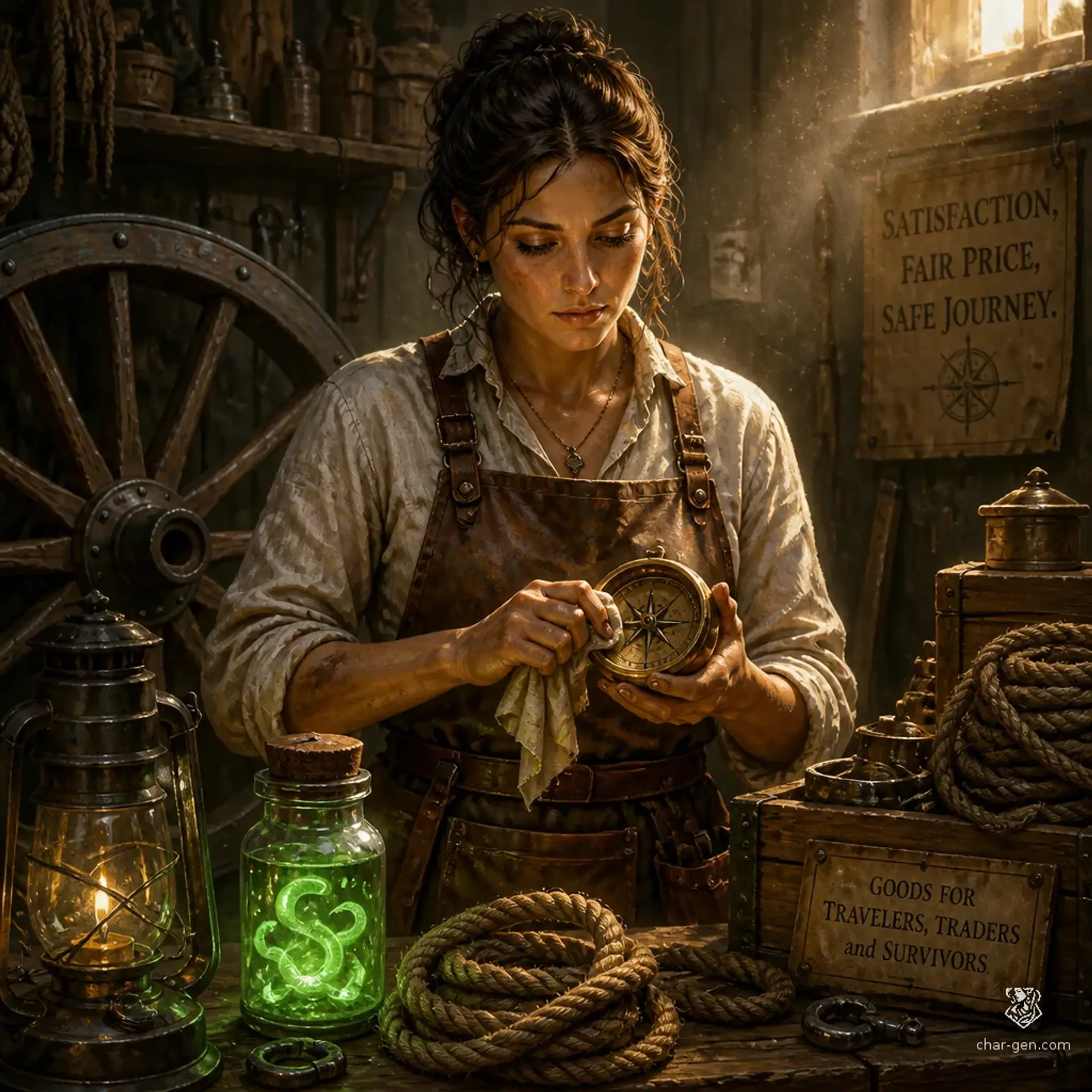 Crossroads Provisions & Repair - AI-generated fantasy Shop