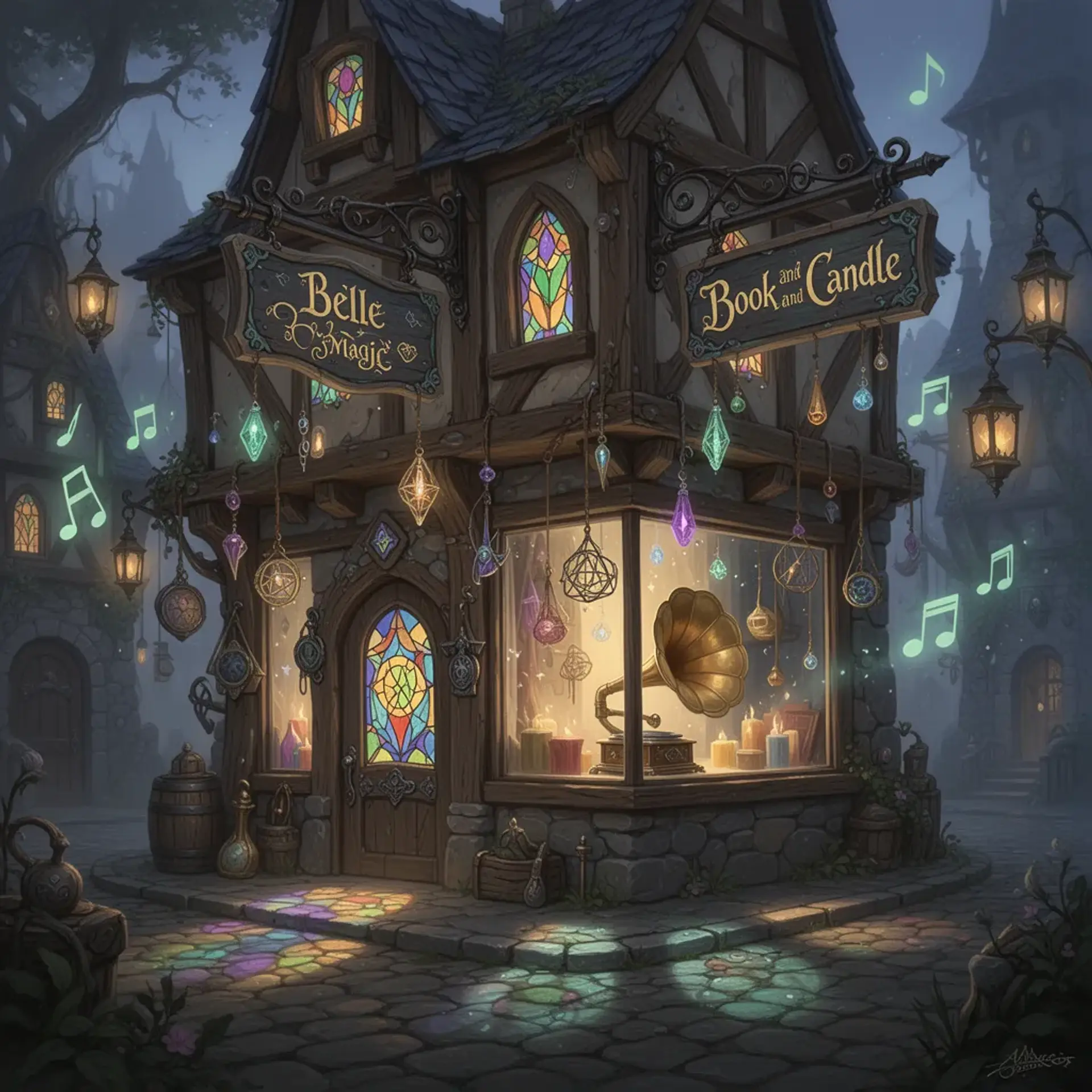 Belle, Book and Candle - AI-generated fantasy Shop