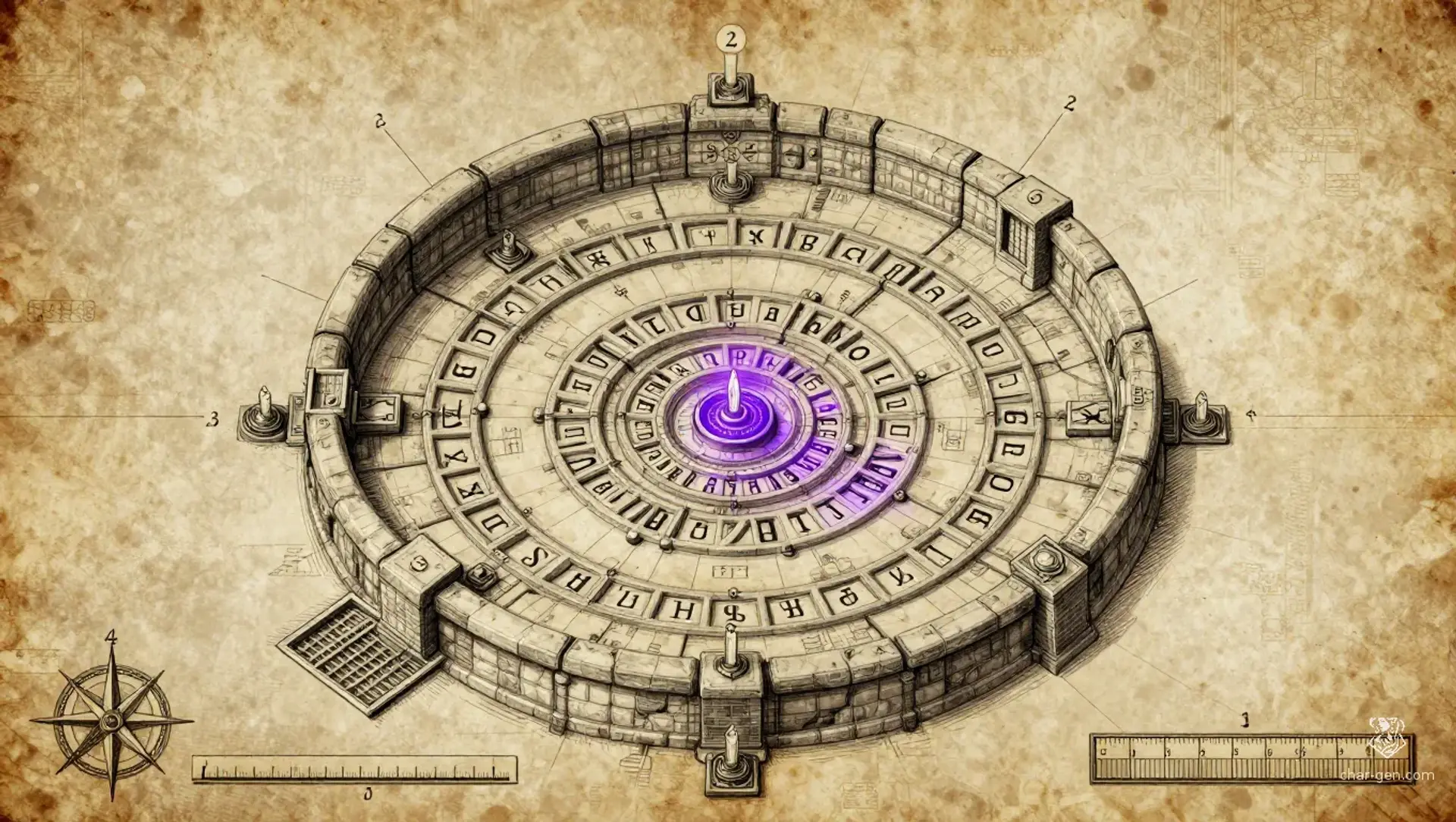 The Last Word Dais - AI-generated fantasy Puzzle