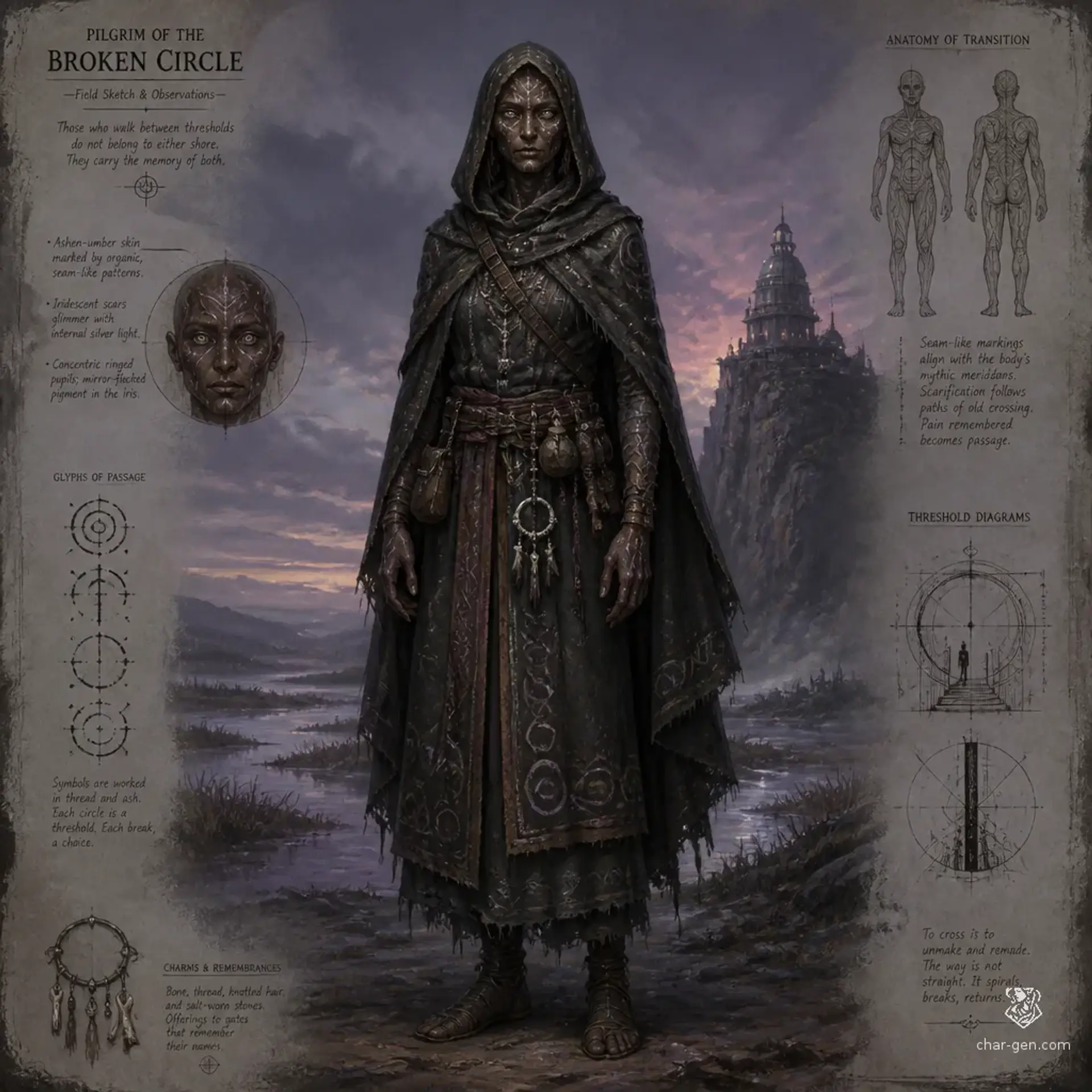 Scarred Wanderers - AI-generated fantasy Species
