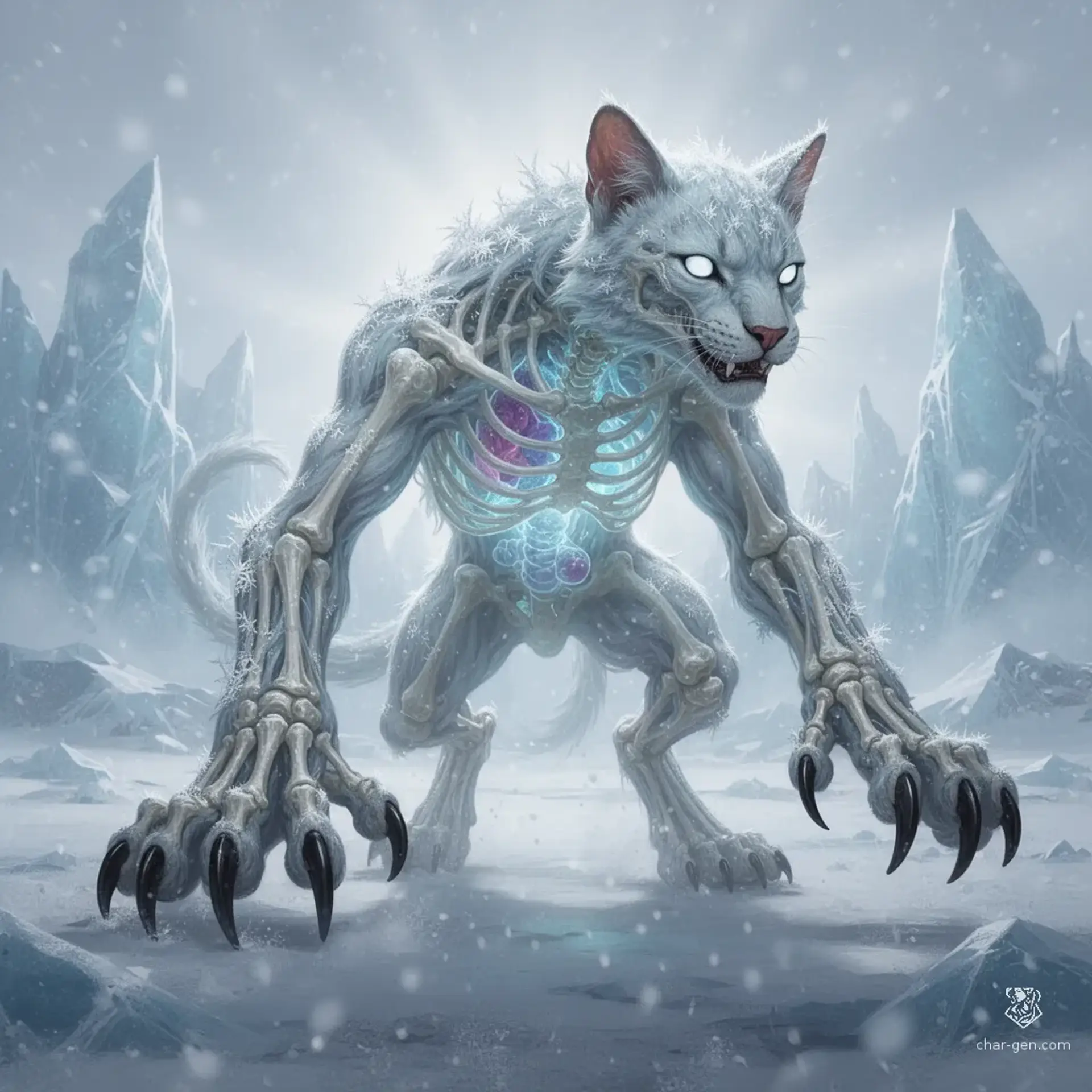 Glacial Hollow-Bone - AI-generated fantasy Monster