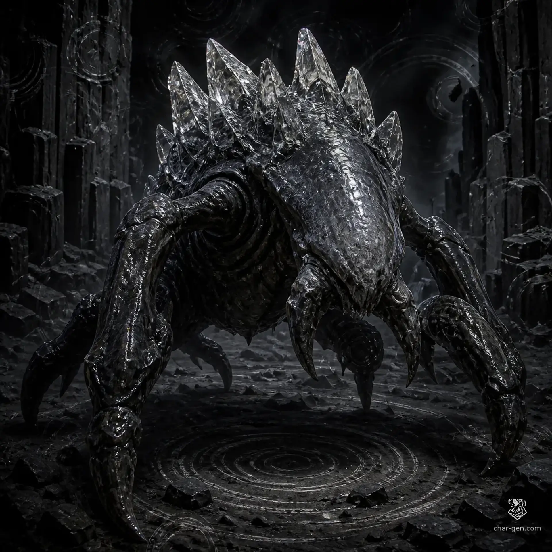Psionic Cave Horror - AI-generated fantasy Monster