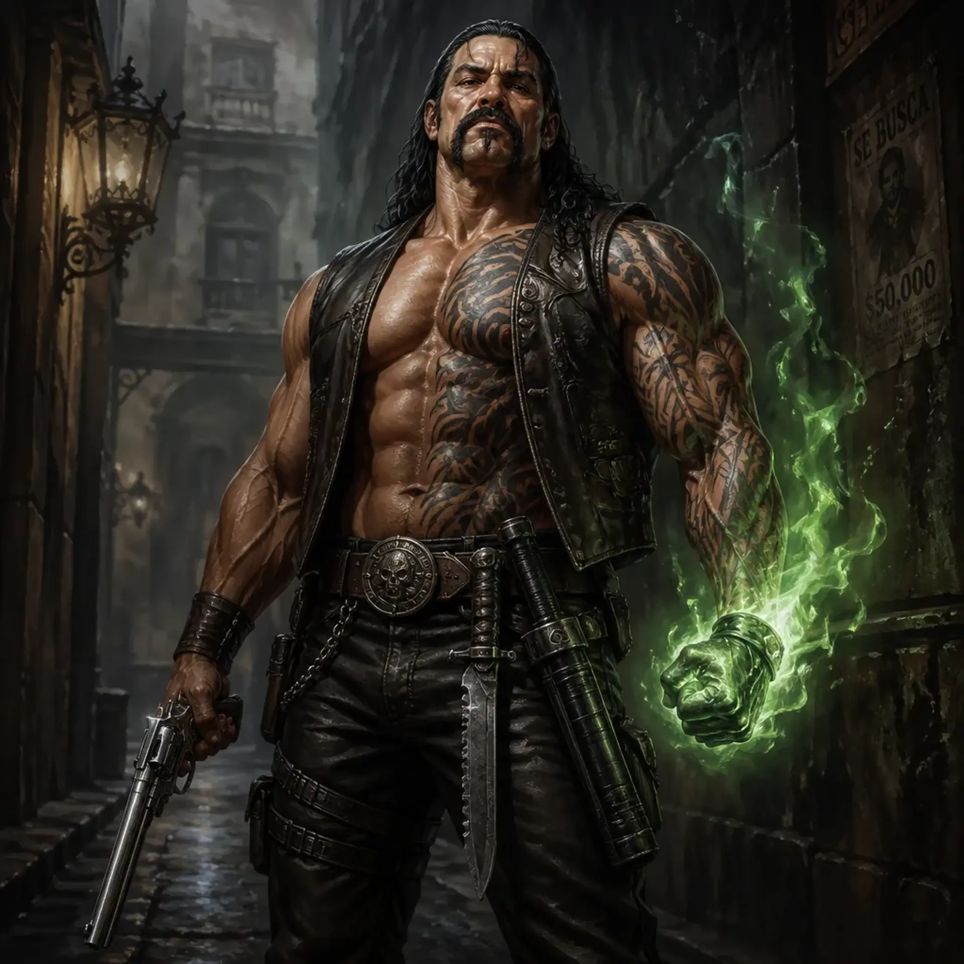 Roman Barrett - AI-generated fantasy Character