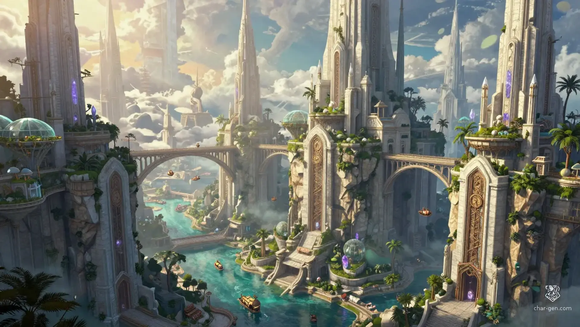 The Spires of Aethelgard - AI-generated fantasy Region