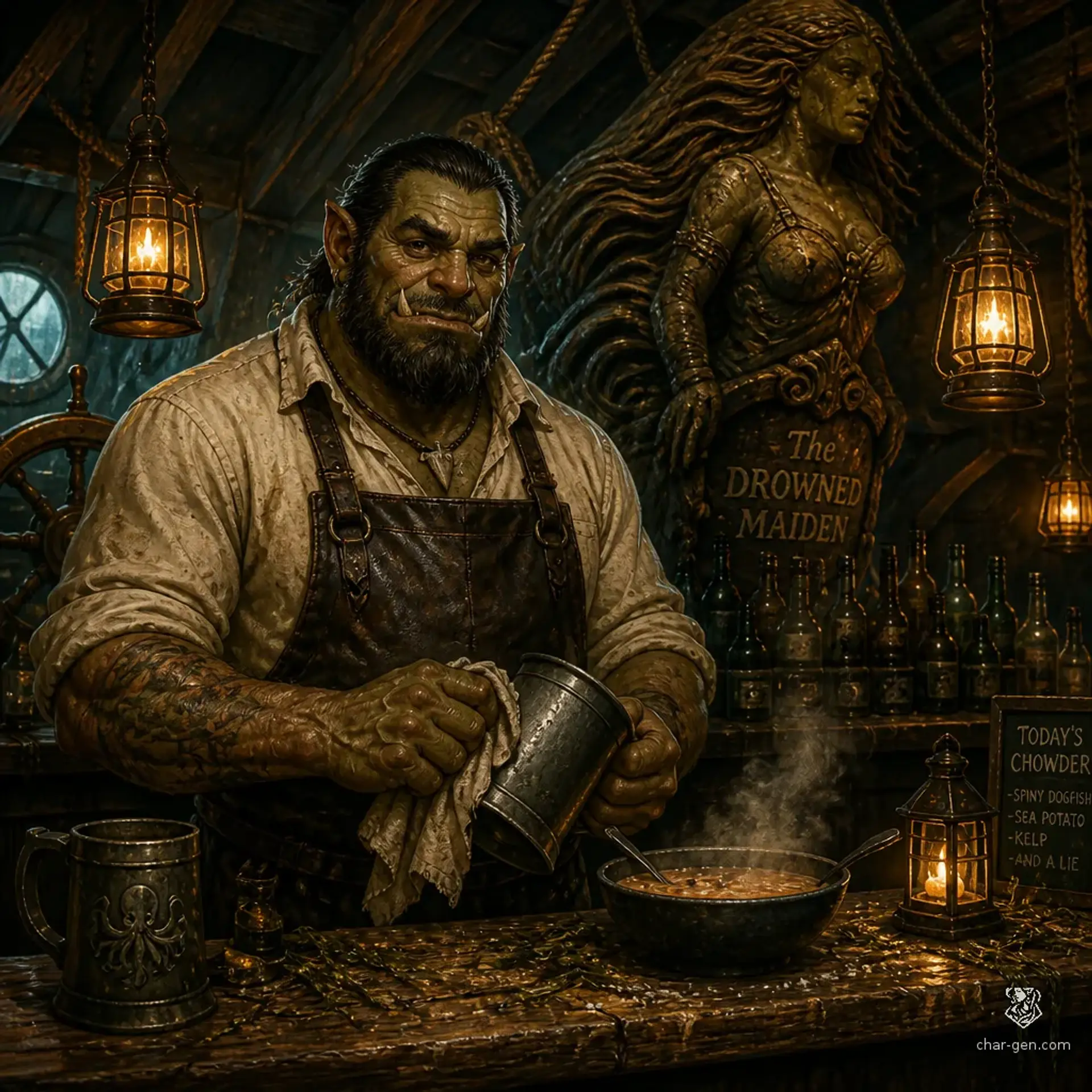 The Barnacle's Burden - AI-generated fantasy Tavern