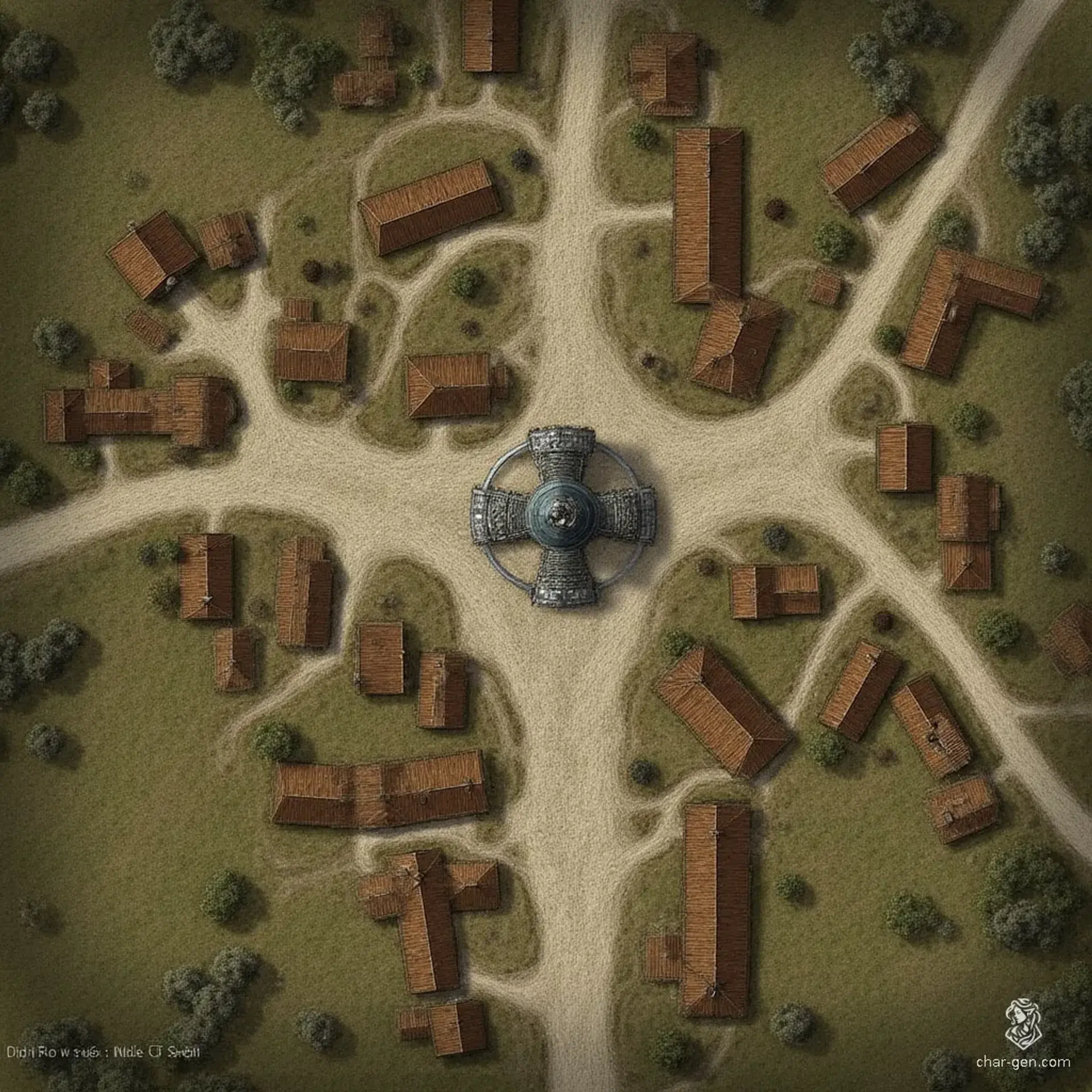 Wyrmcross - AI-generated fantasy Settlement