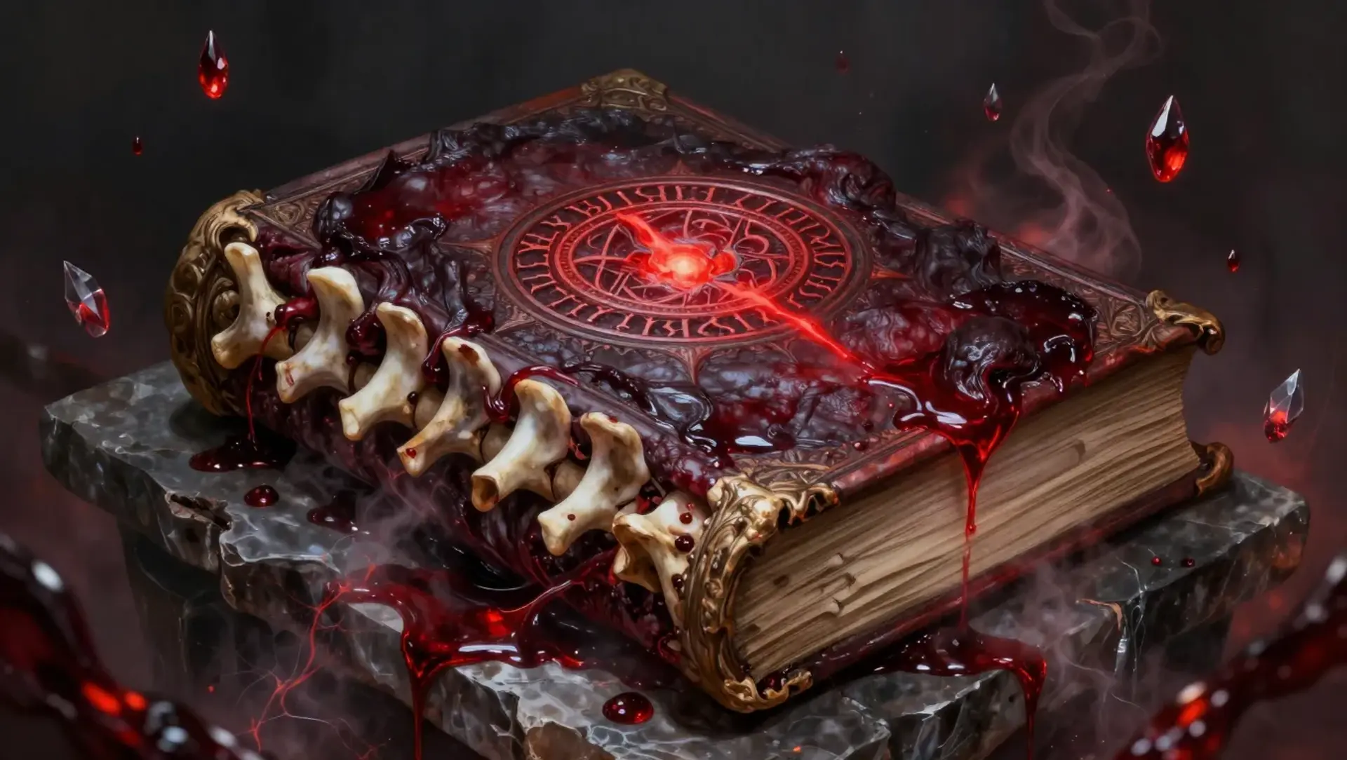 Codex Sanguinis: Die Elementare Essenz - AI-generated fantasy Spellbook