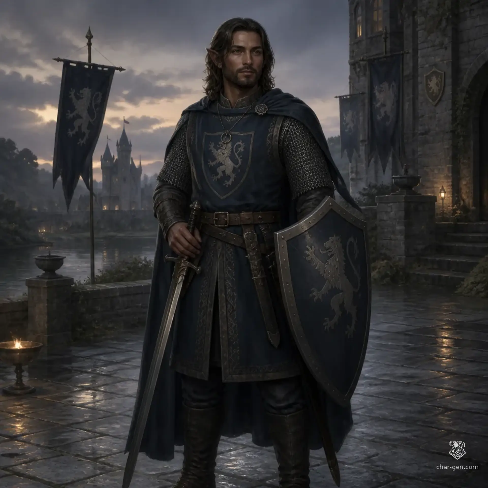 Mihály Varevian - AI-generated fantasy Character