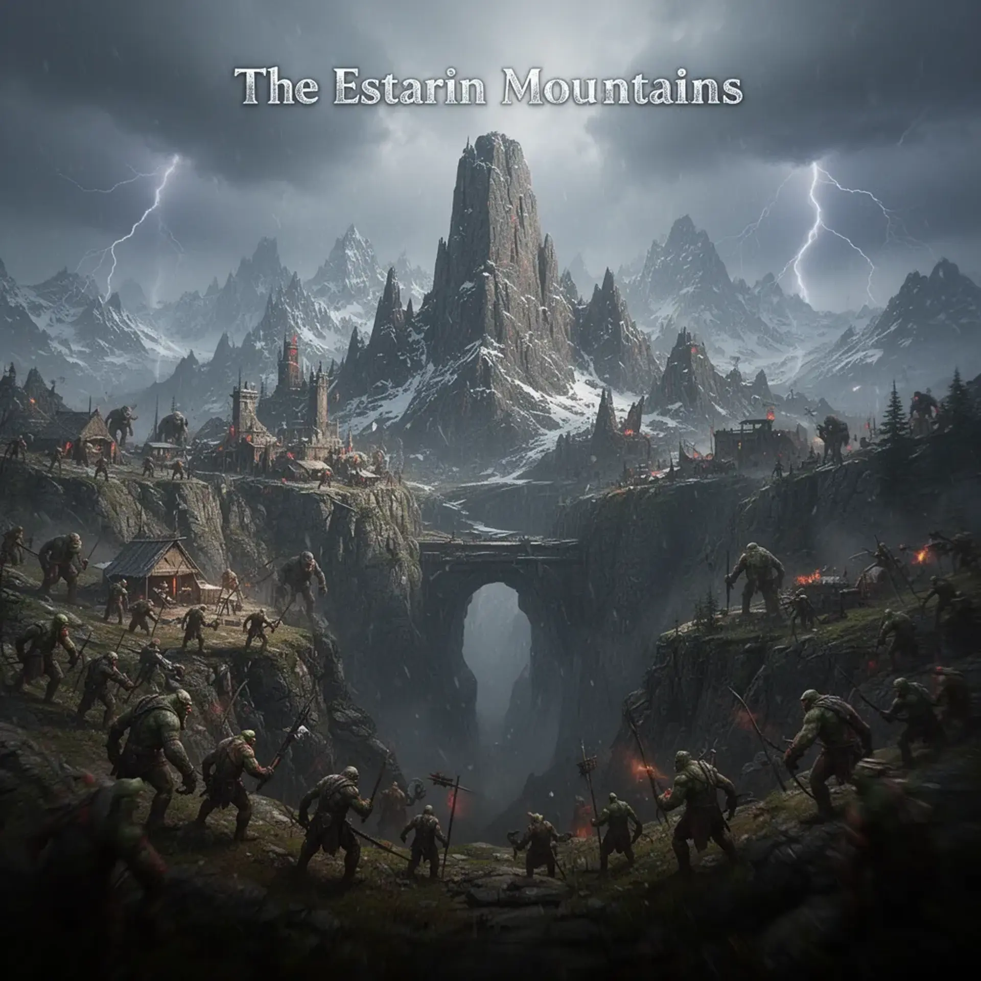 The Estarin Mountains - AI-generated fantasy Region