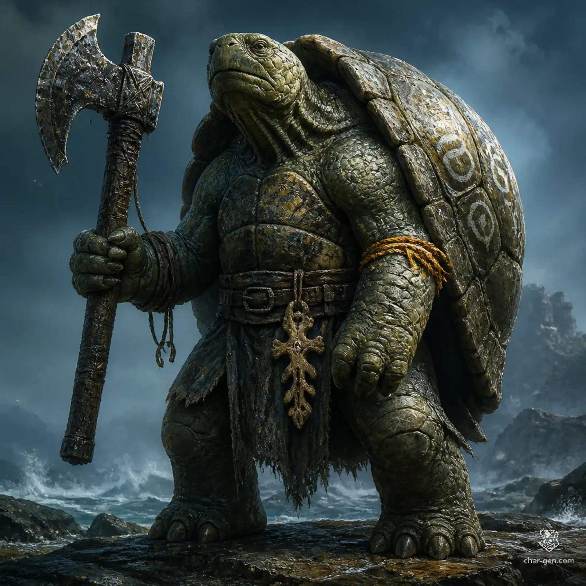 Brother Tide - AI-generated fantasy Character