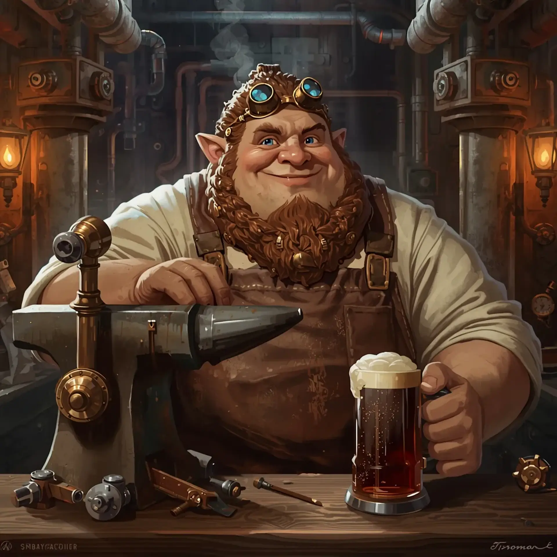 The Rusty Cog - AI-generated fantasy Tavern