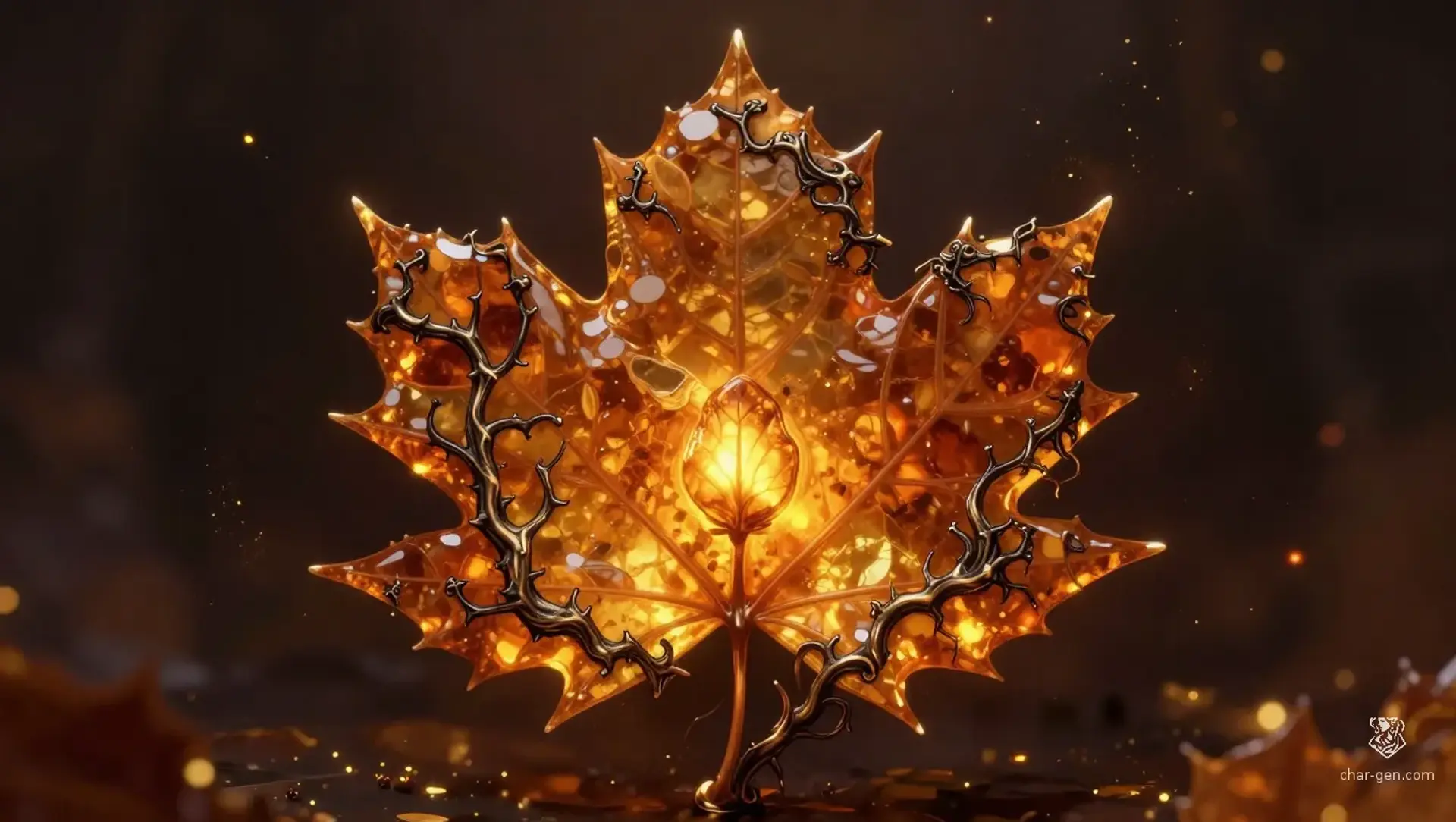 Amberleaf Brooch of the Eternal Autumn