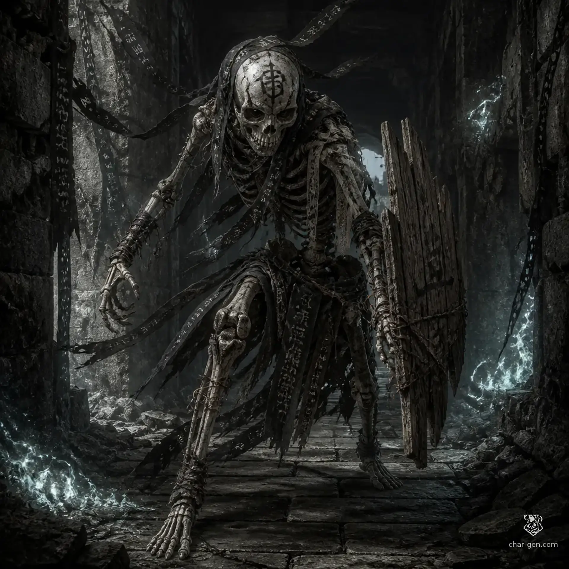 Wandering Bone Scouts - AI-generated fantasy Monster