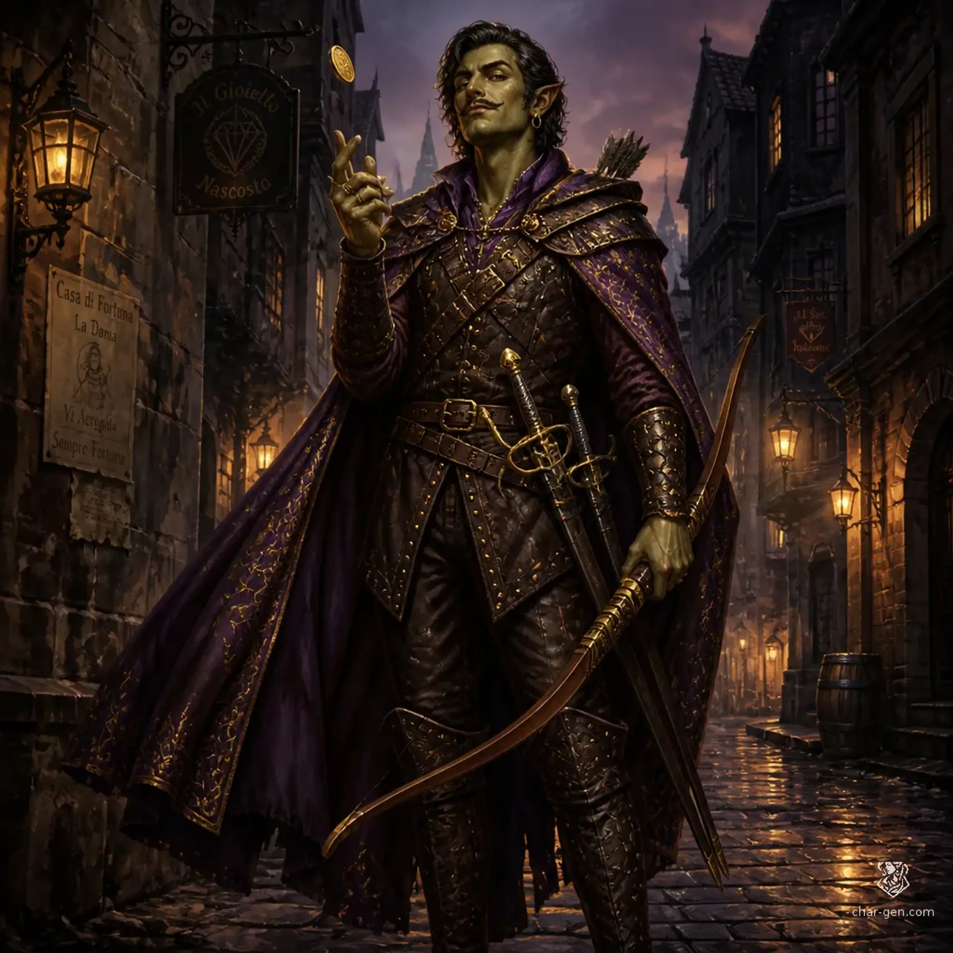 Sadrak Whassoi - AI-generated fantasy Character