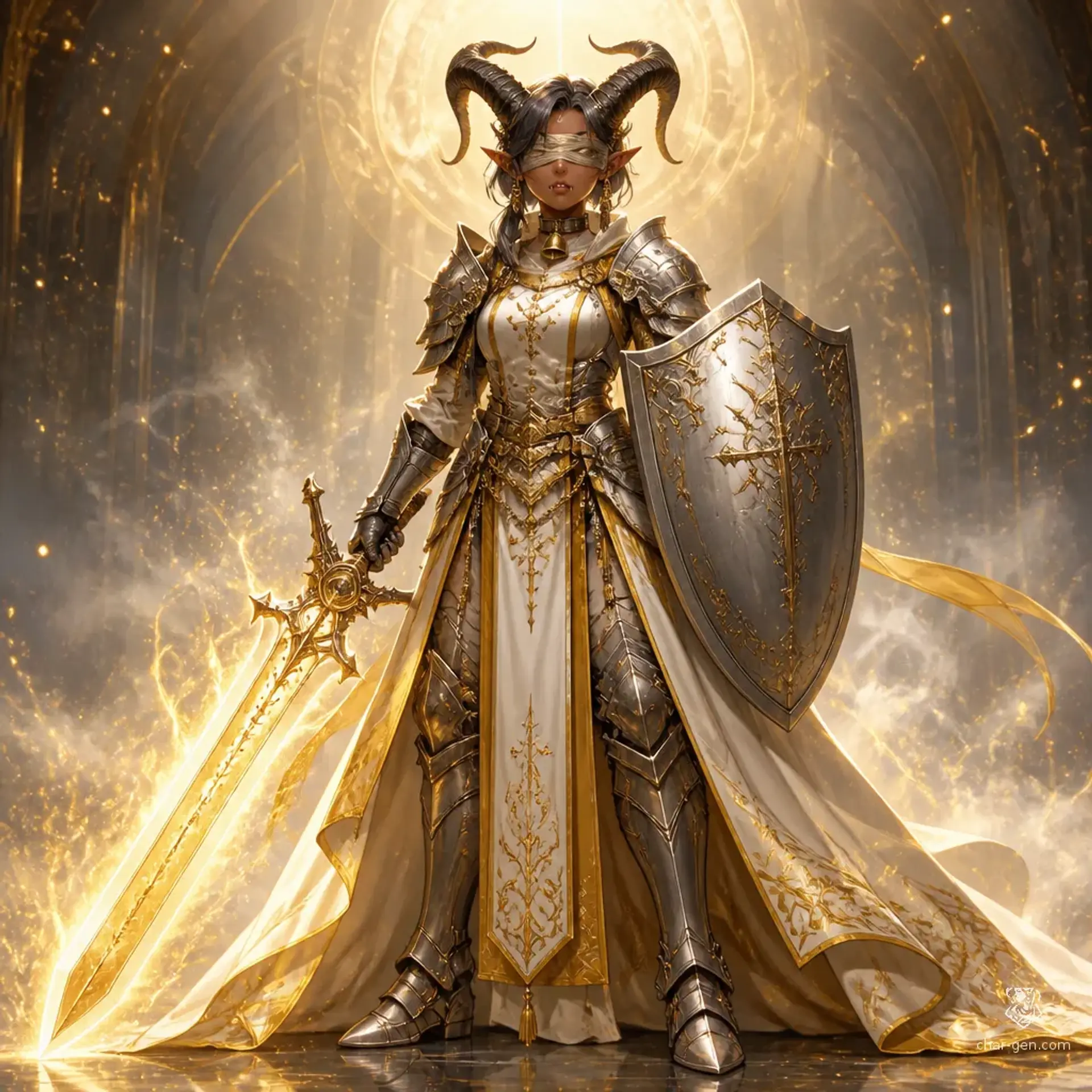 Caeca Iustitia - AI-generated fantasy Character