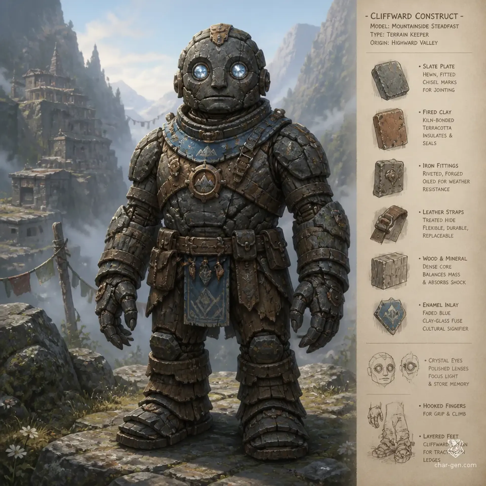 Ridgebound - AI-generated fantasy Species