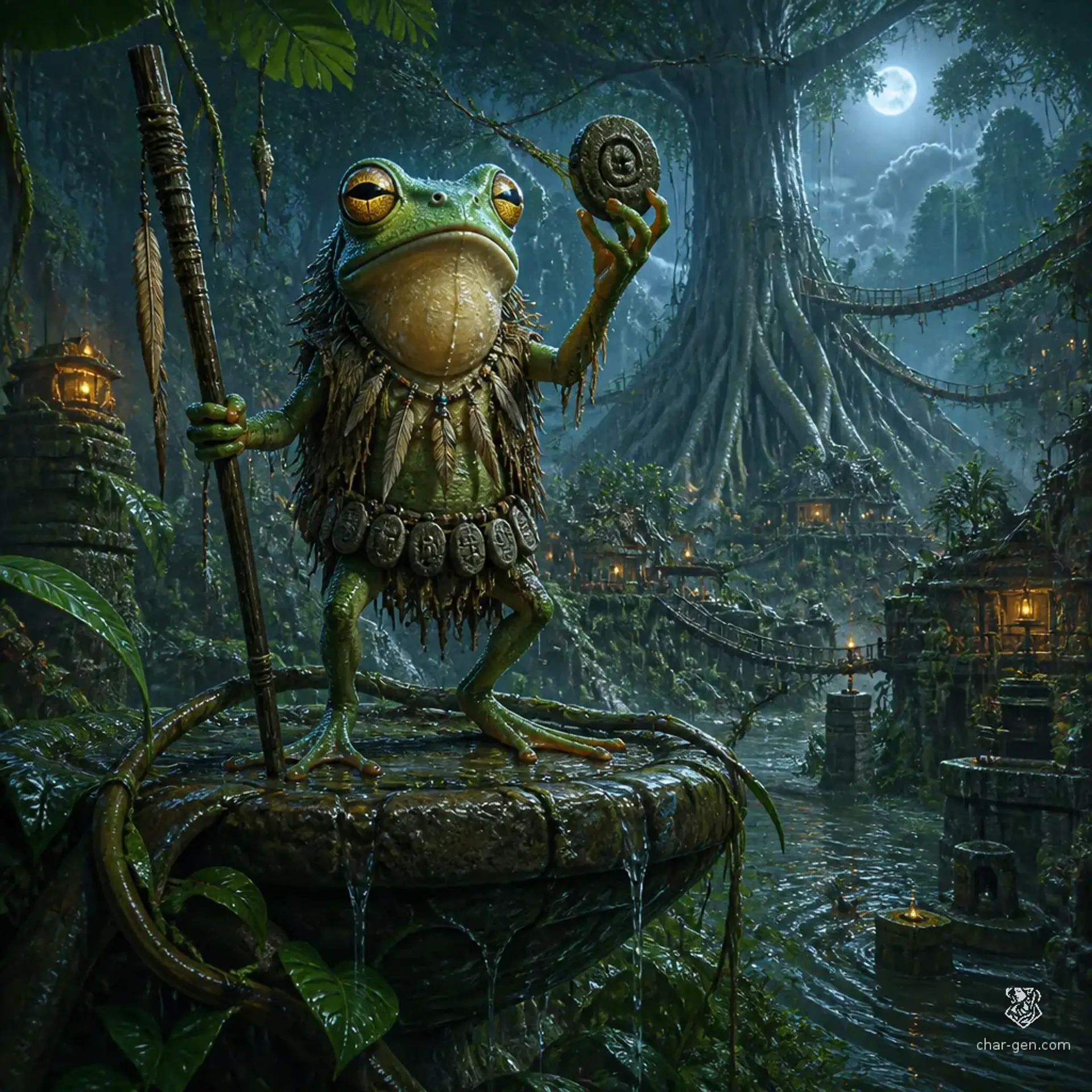Kesh Reedfoot - AI-generated fantasy Monster