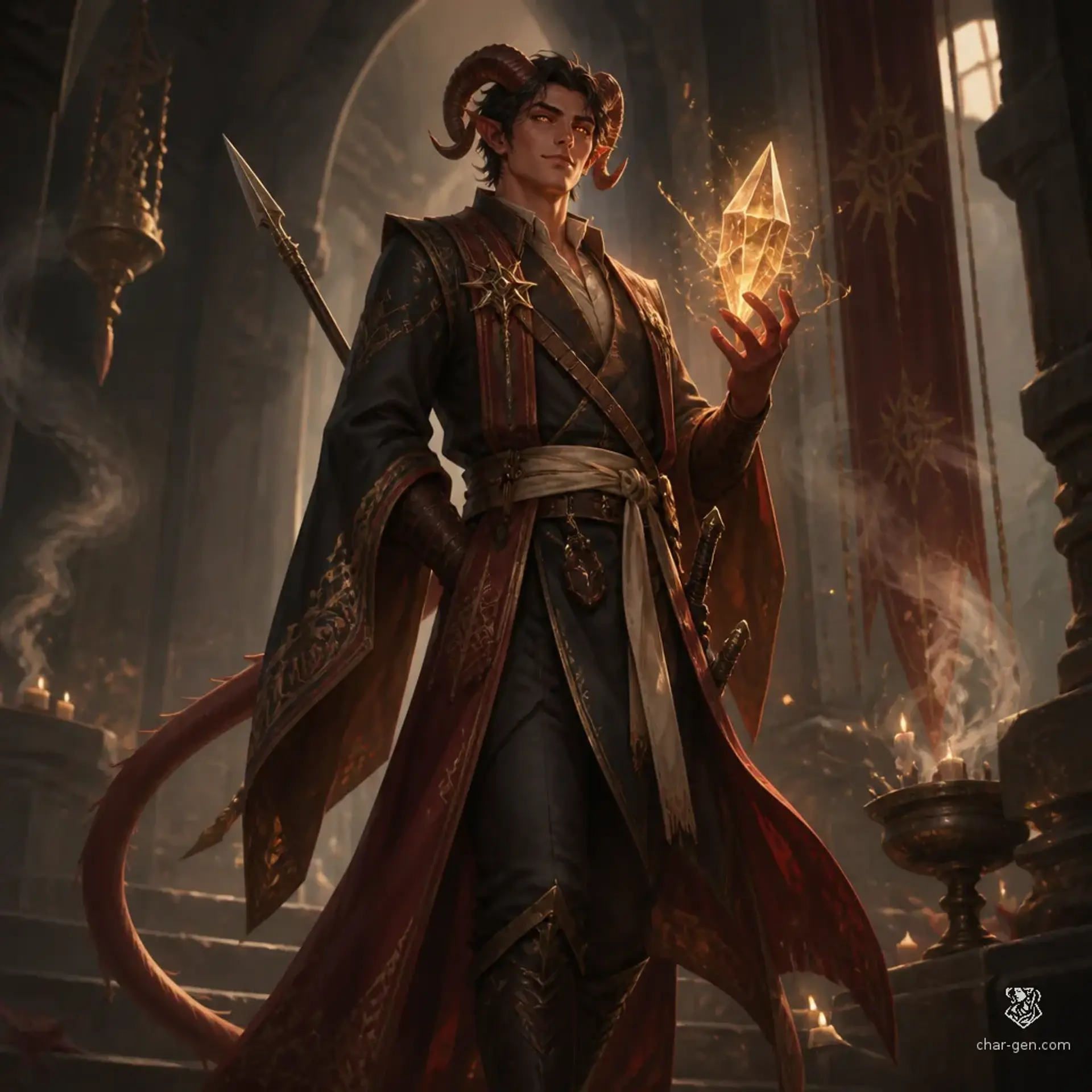 Hunter Sinclair - AI-generated fantasy Character