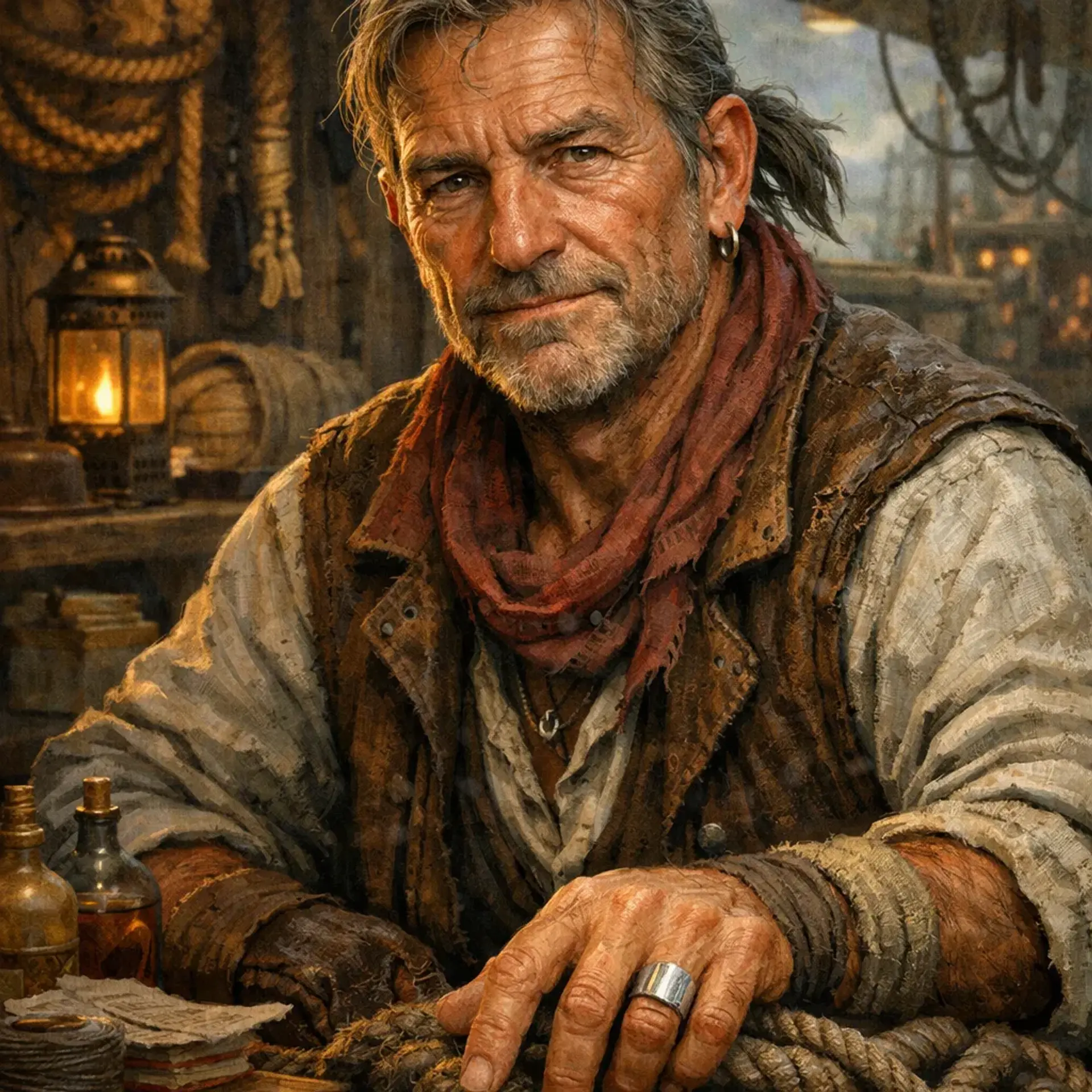 Merron "Tacks" Halver - AI-generated fantasy NPC
