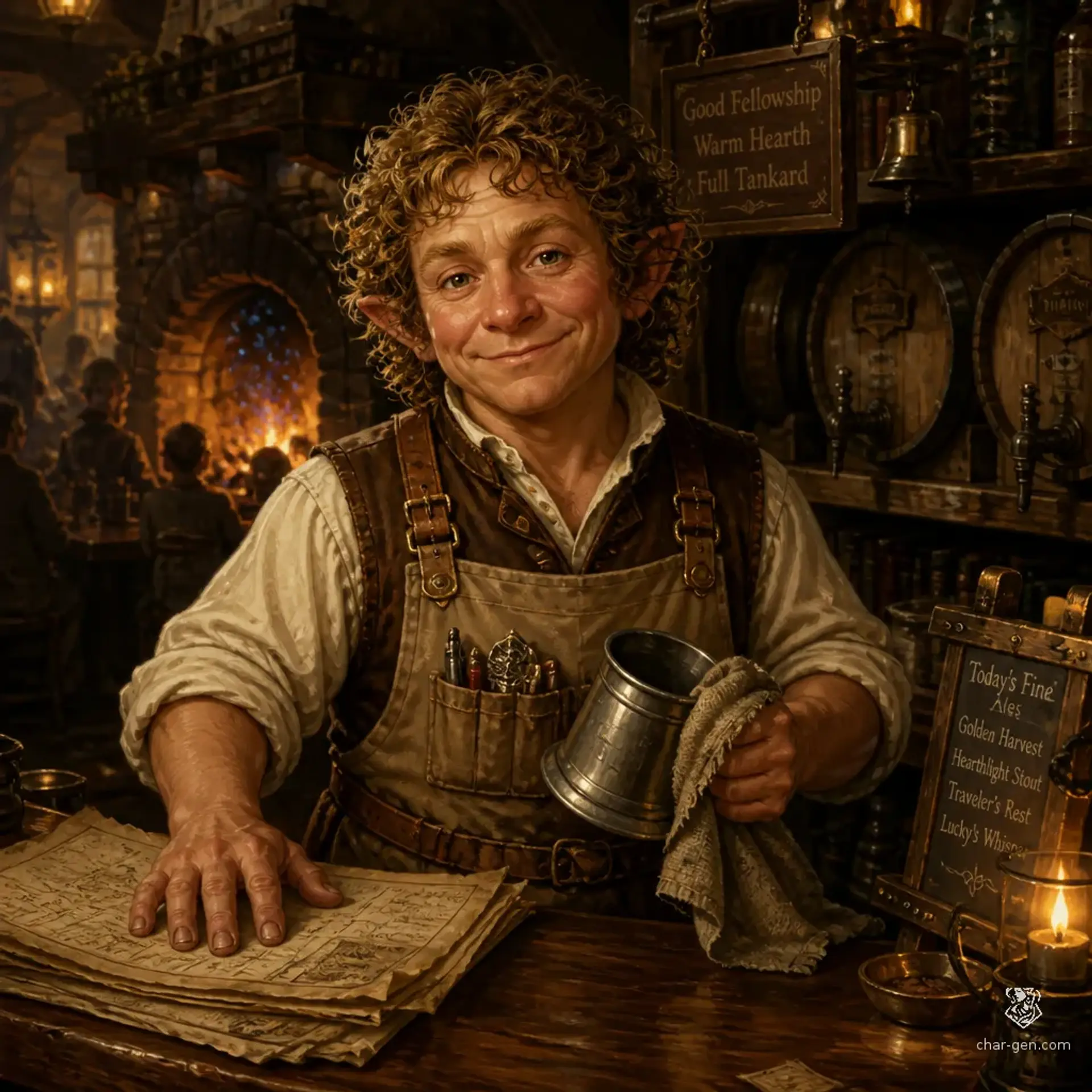 The Amber Hearth - AI-generated fantasy Tavern