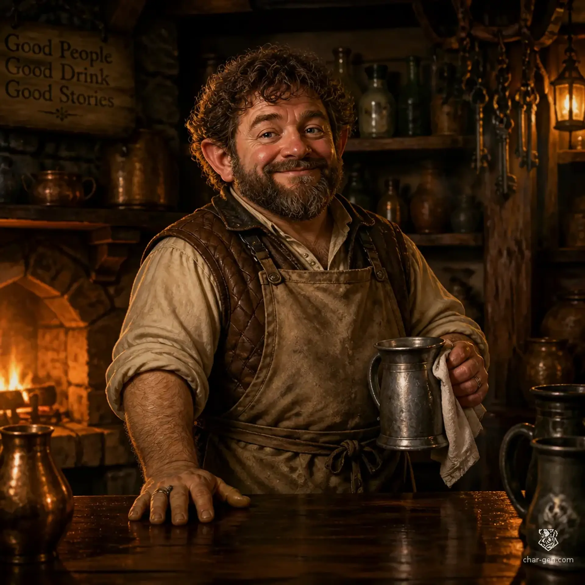 The Whispering Hearth - AI-generated fantasy Tavern