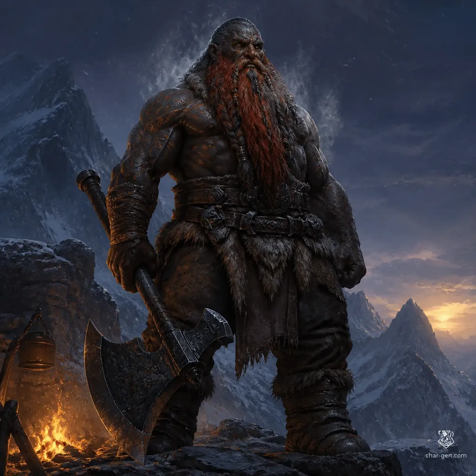 Rurik Soot-Lung - AI-generated fantasy Character