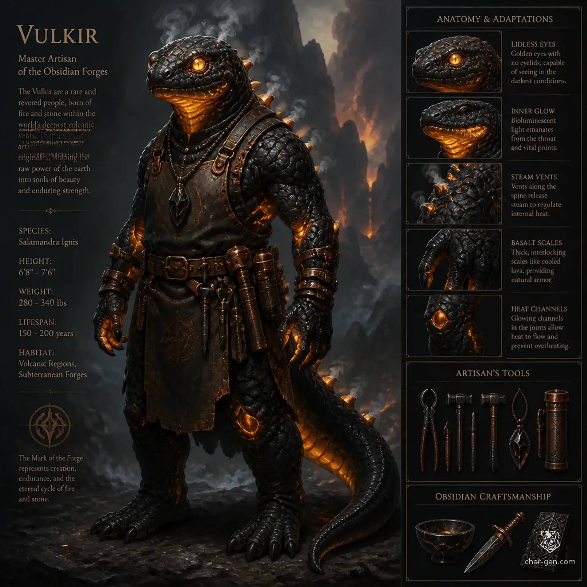 Pyre-Kith - AI-generated fantasy Species