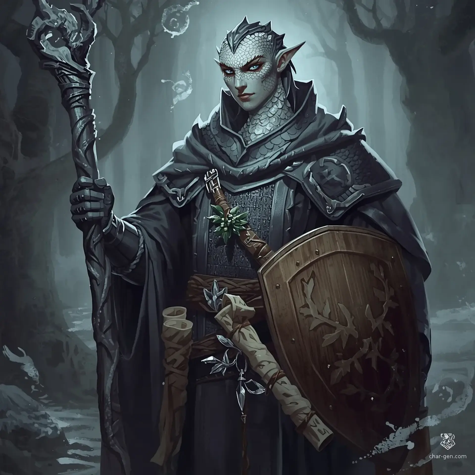 Kallos of the Frozen Spire - AI-generated fantasy Character
