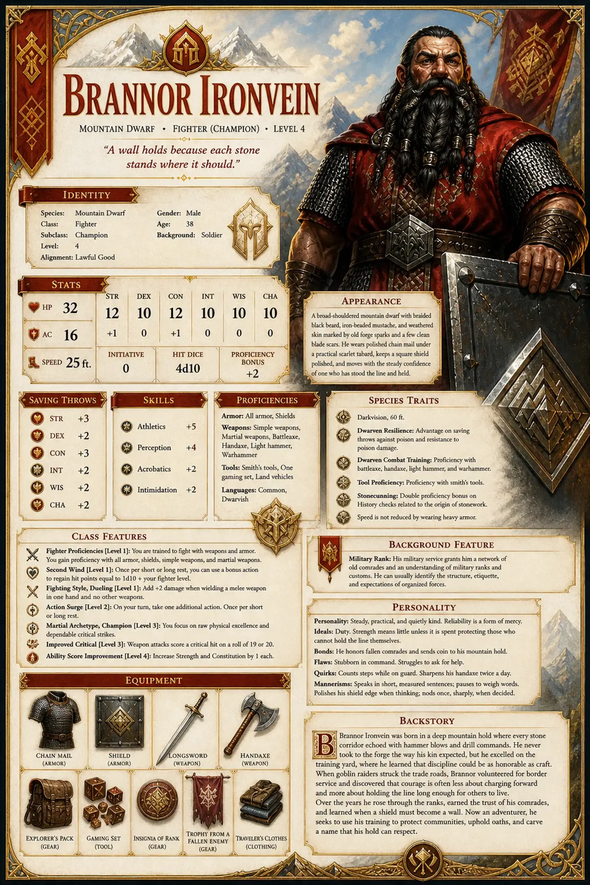 Character Sheet