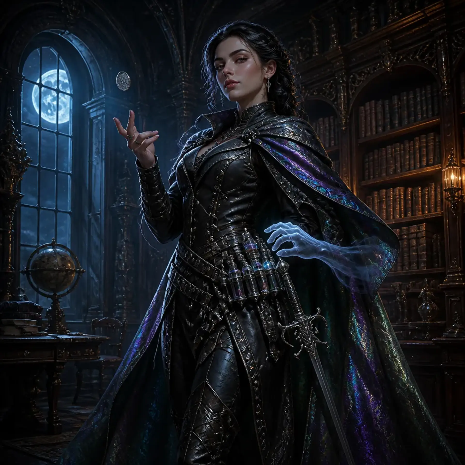 Valeraine Silver Montrose - AI-generated fantasy Character