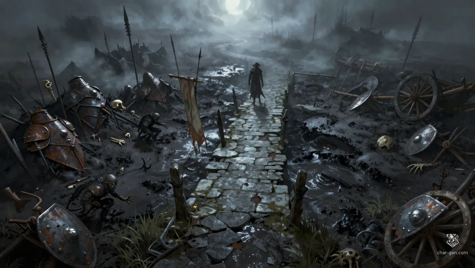 Hold the Old Causeway - AI-generated fantasy Encounter