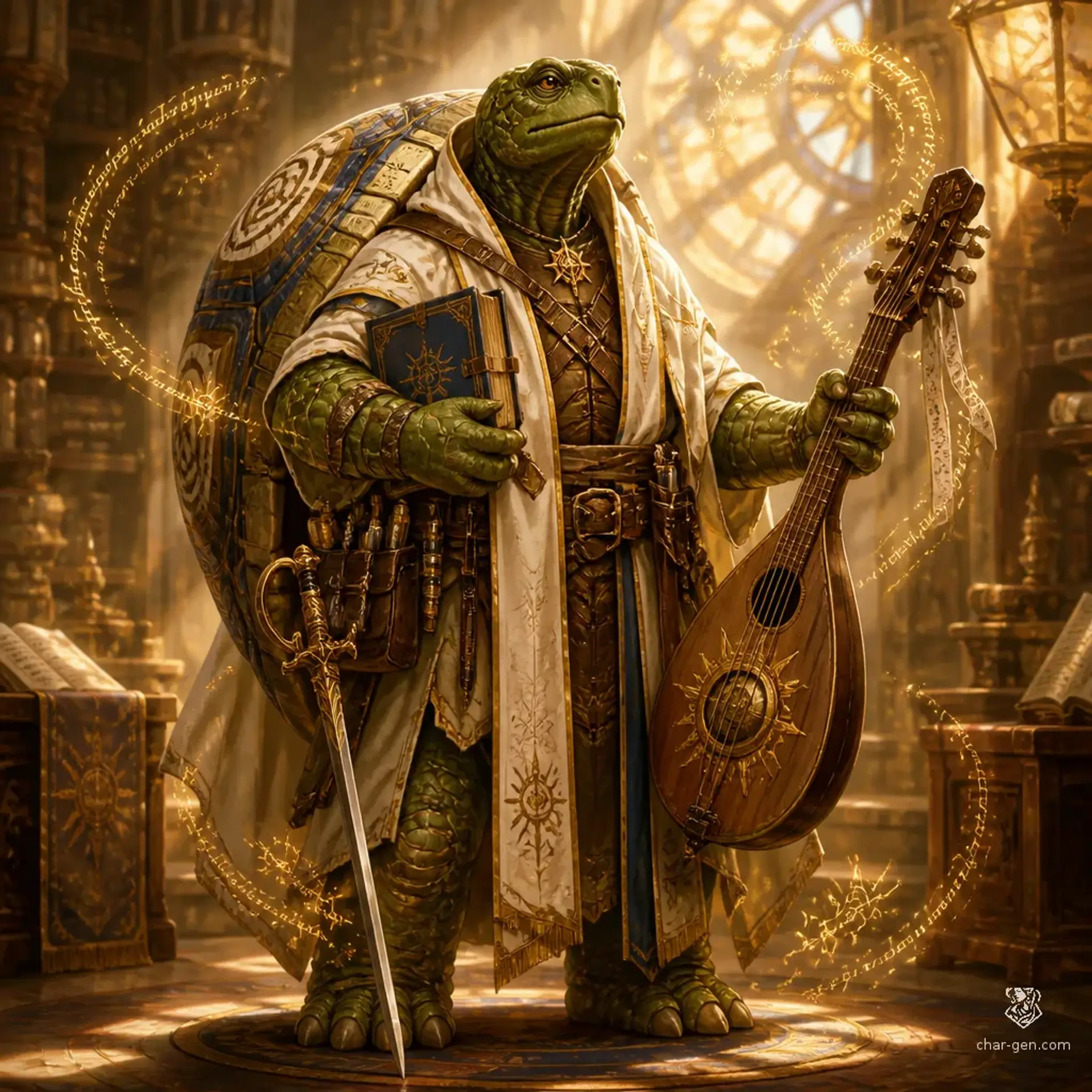 The Illuminated Sage - AI-generated fantasy Character