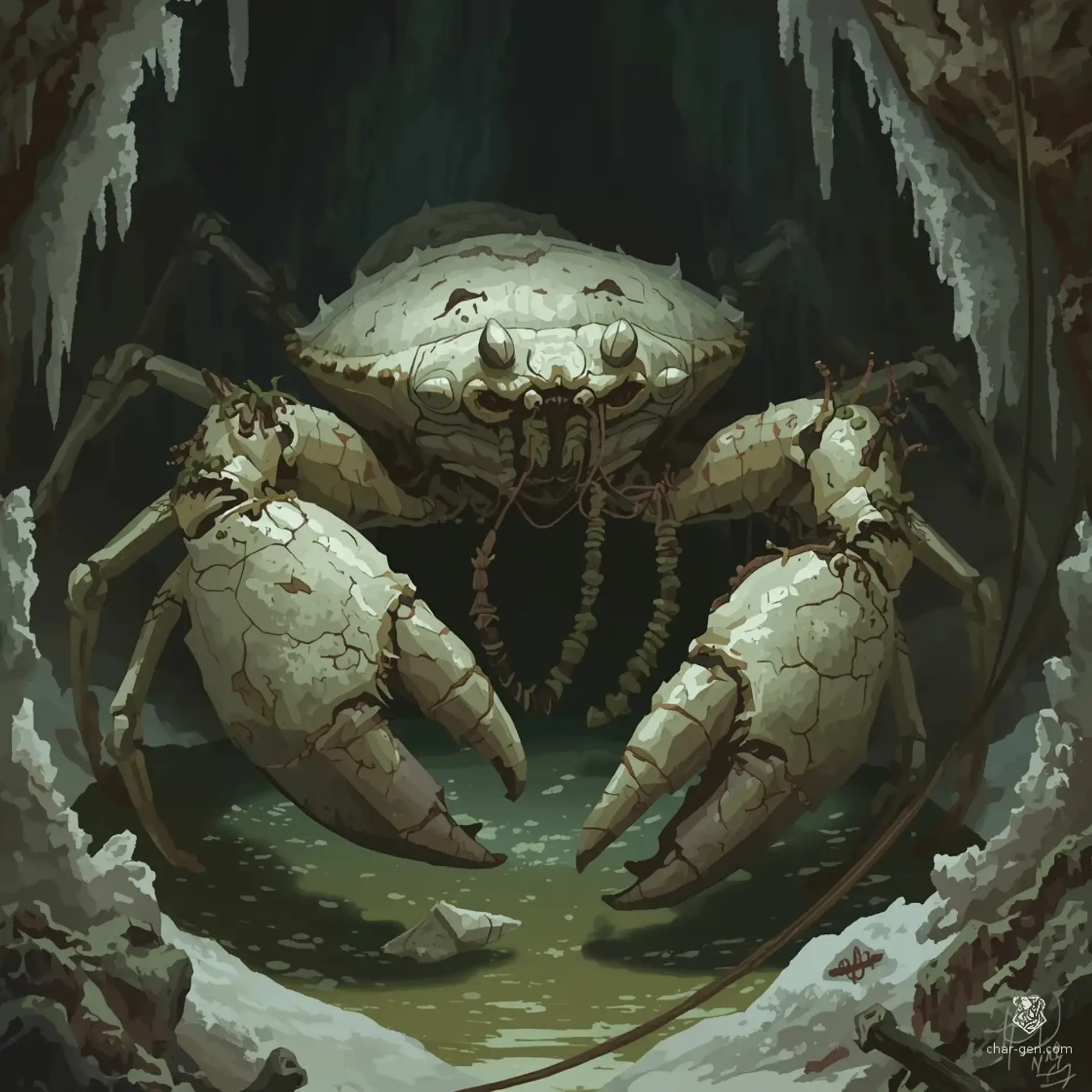 Hungry Giant Crab - AI-generated fantasy Monster