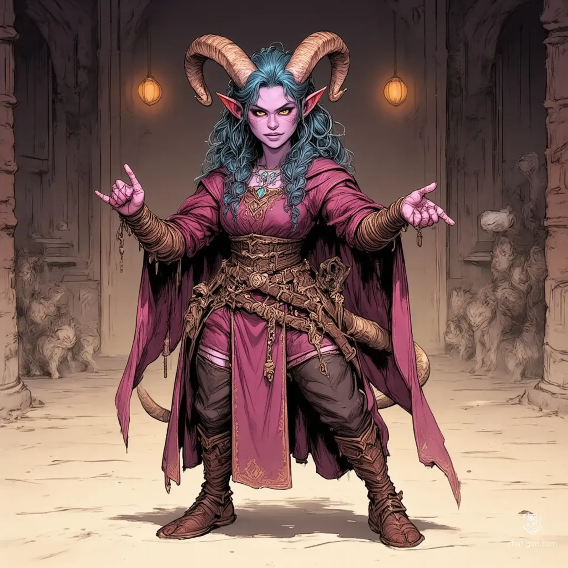 Lysa Vahl - AI-generated fantasy NPC