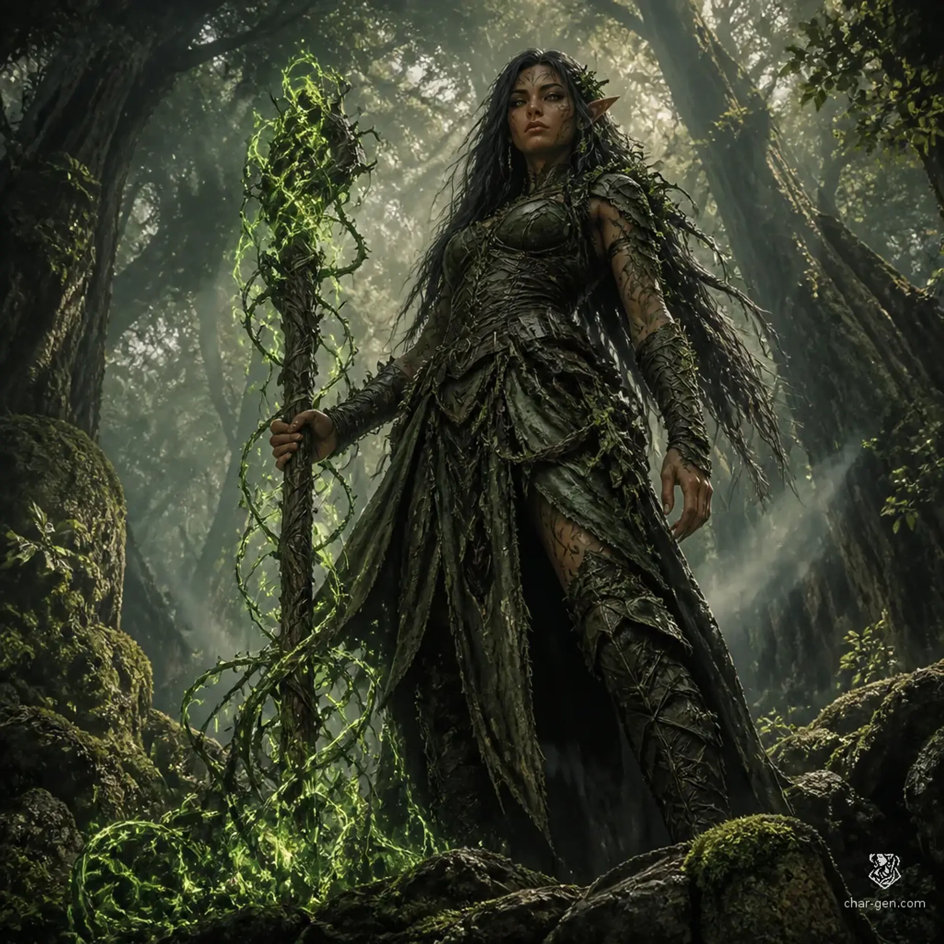 Vaelasra Nightpetal - AI-generated fantasy Character