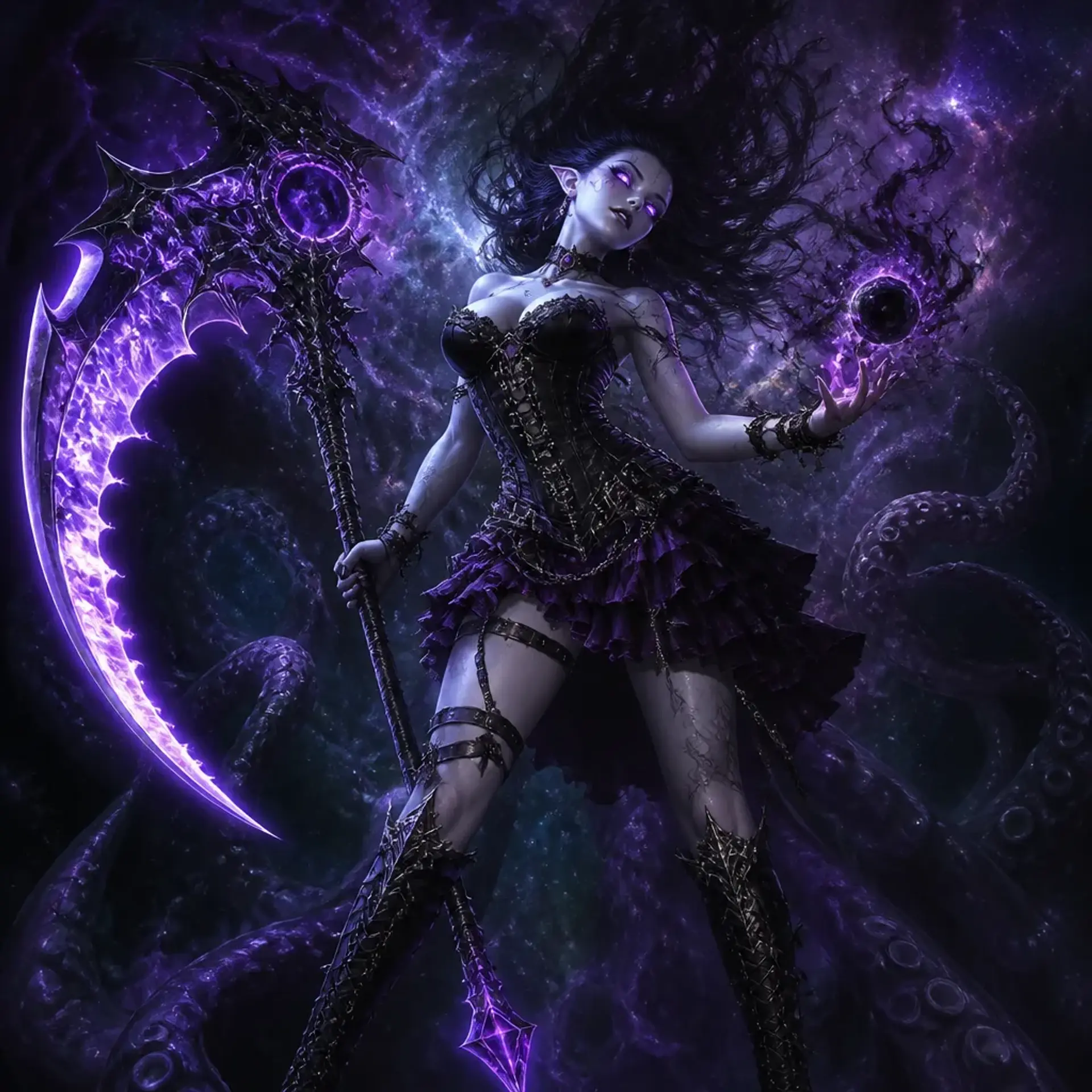 Xel'athea Nightshade - AI-generated fantasy Character
