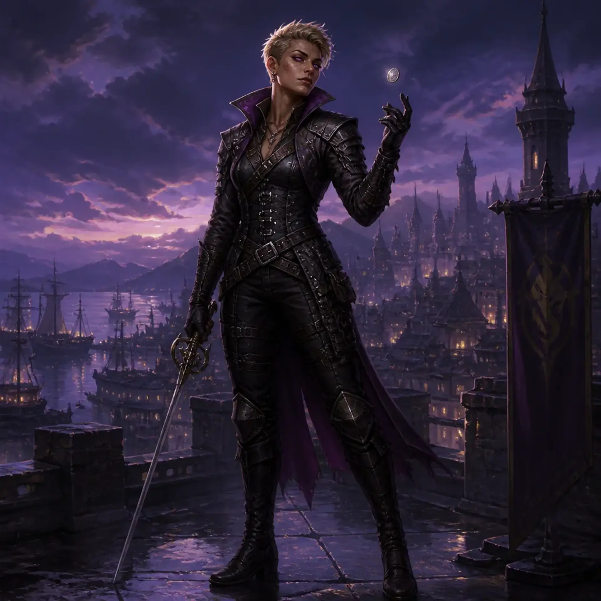 Helga 'Hellcat' Katanov - AI-generated fantasy Character