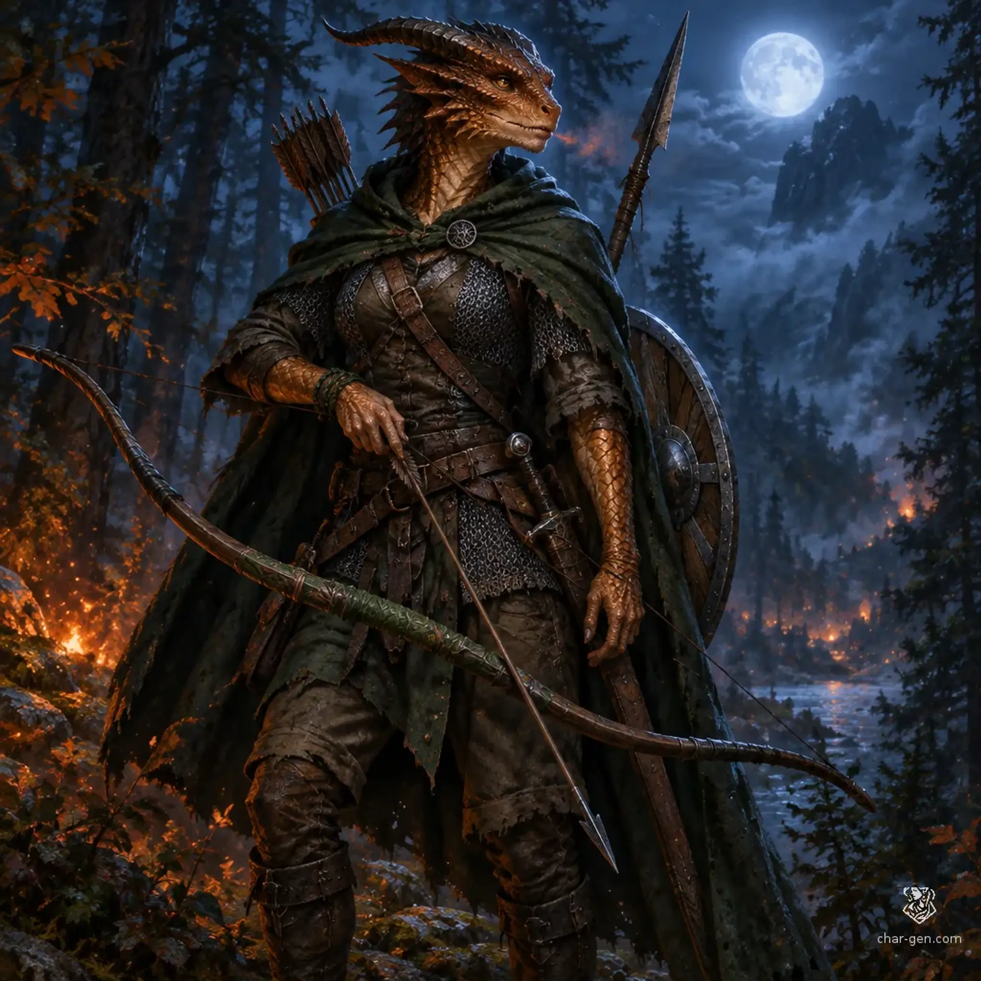 Fyrixa Shadowsong - AI-generated fantasy Character